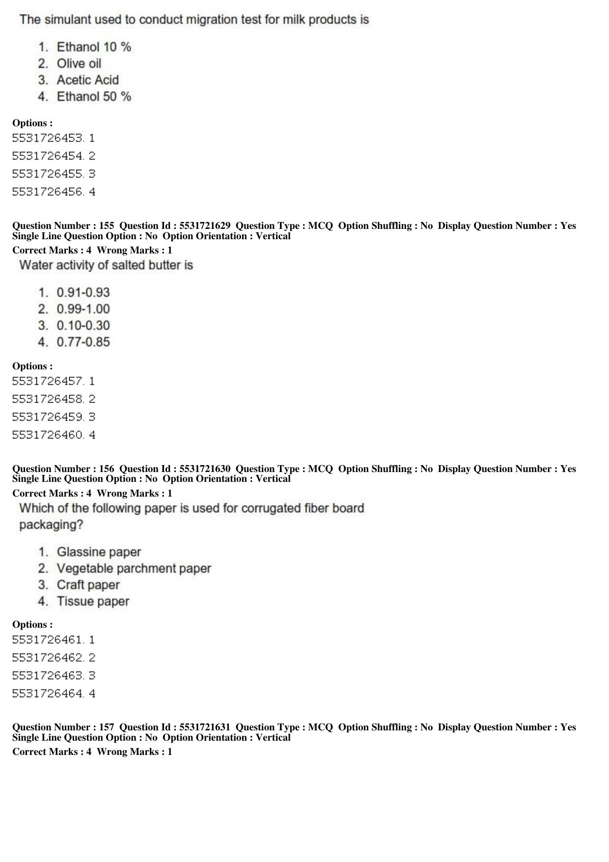 ICAR AIEEA PG 2019 DAIRY SCIENCE Question Paper - Page 51