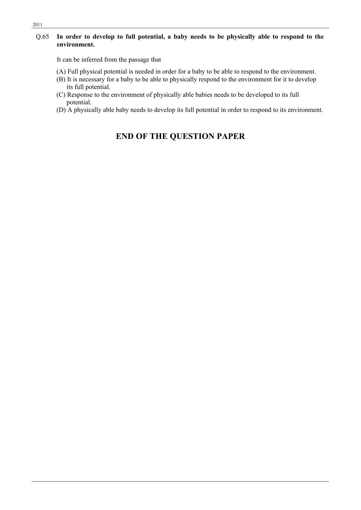 GATE 2011 Textile Engineering and Fibre Science (TF) Question Paper with Answer Key - Page 12