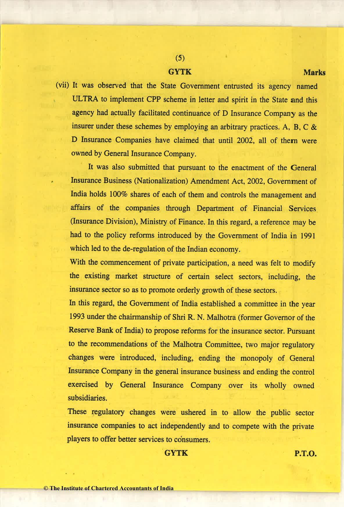 CA Final May 2018 Question Paper - Paper 6D – Economic Laws - Page 5