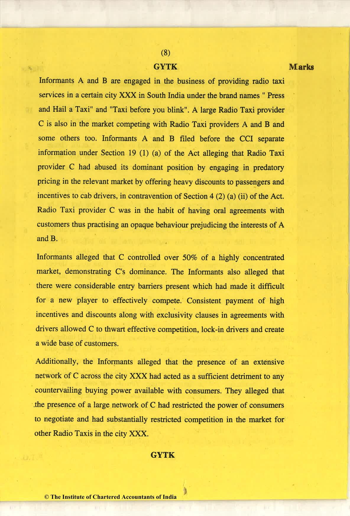 CA Final May 2018 Question Paper - Paper 6D – Economic Laws - Page 8