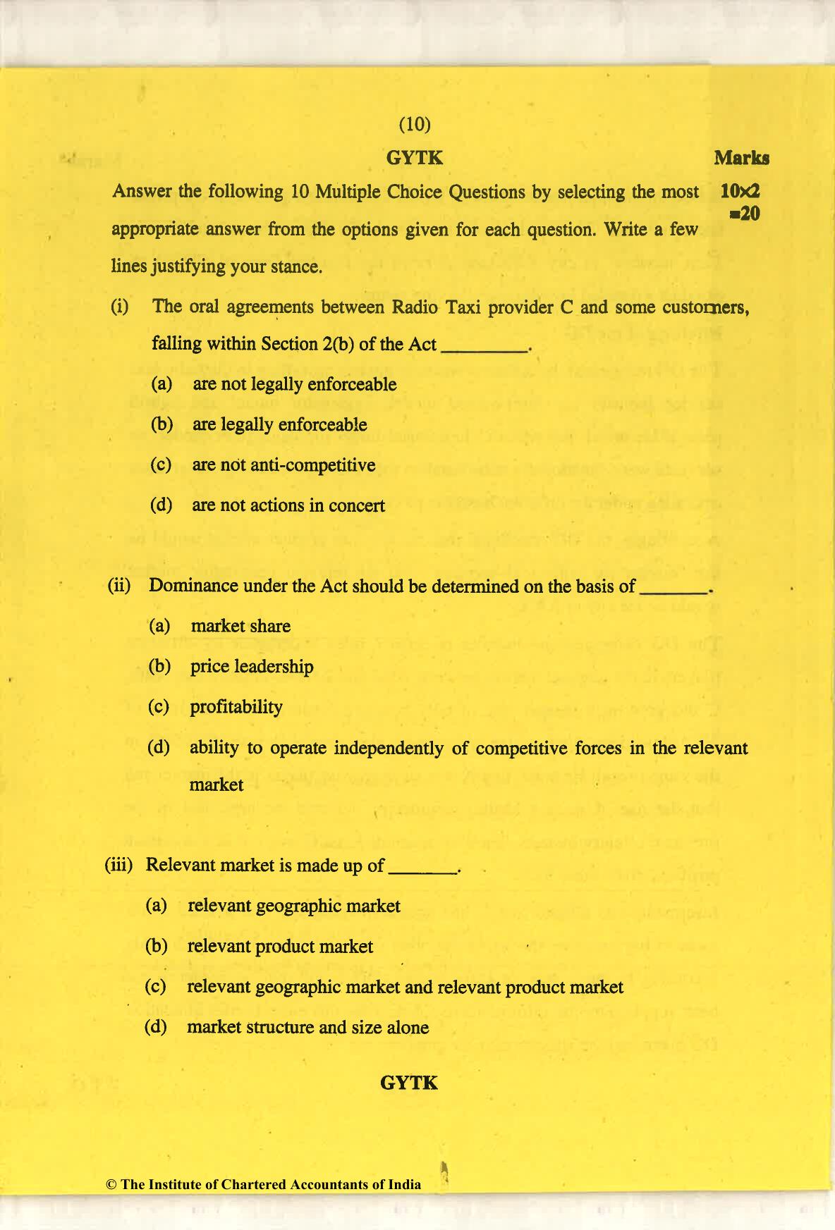 CA Final May 2018 Question Paper - Paper 6D – Economic Laws - Page 10