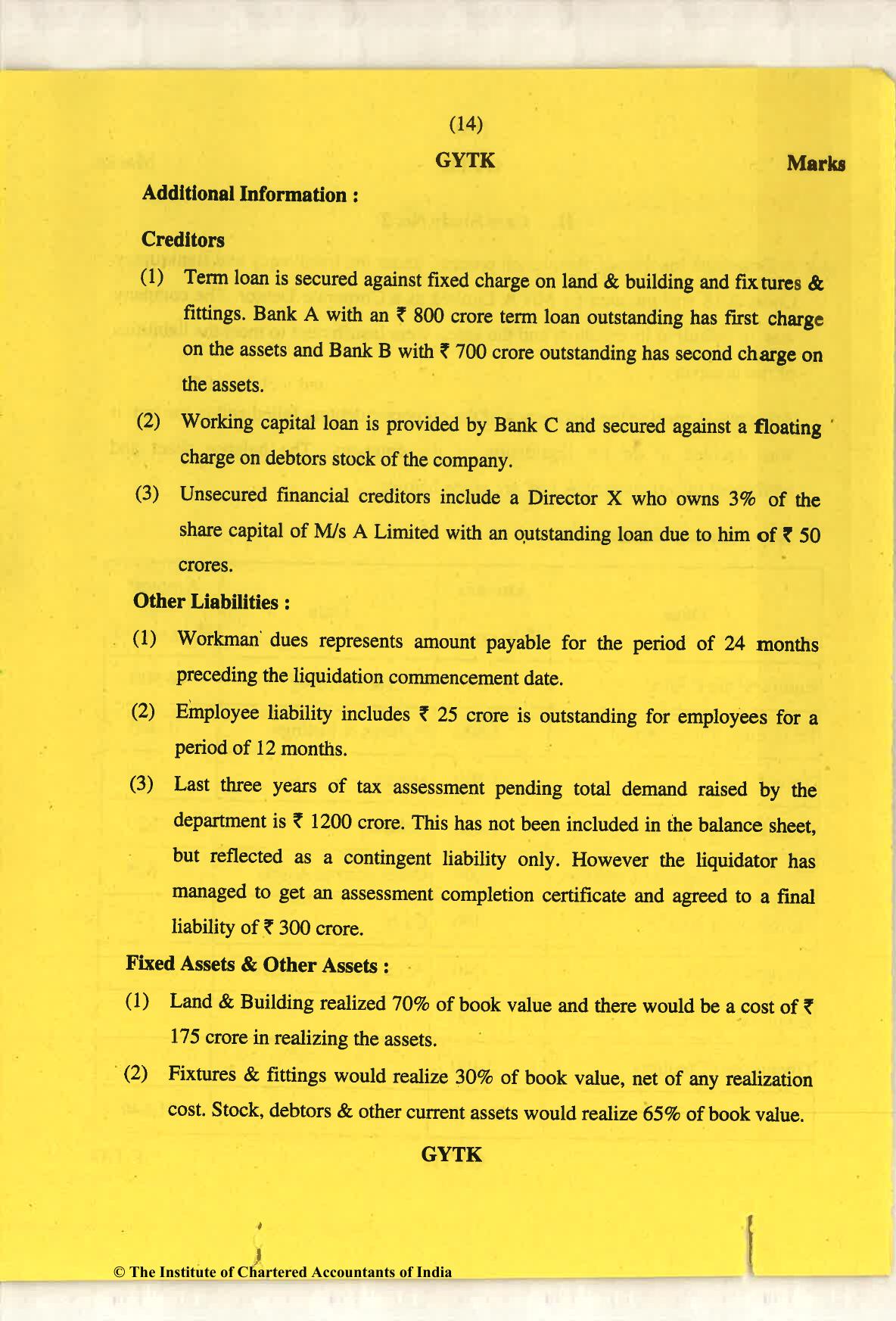 CA Final May 2018 Question Paper - Paper 6D – Economic Laws - Page 14