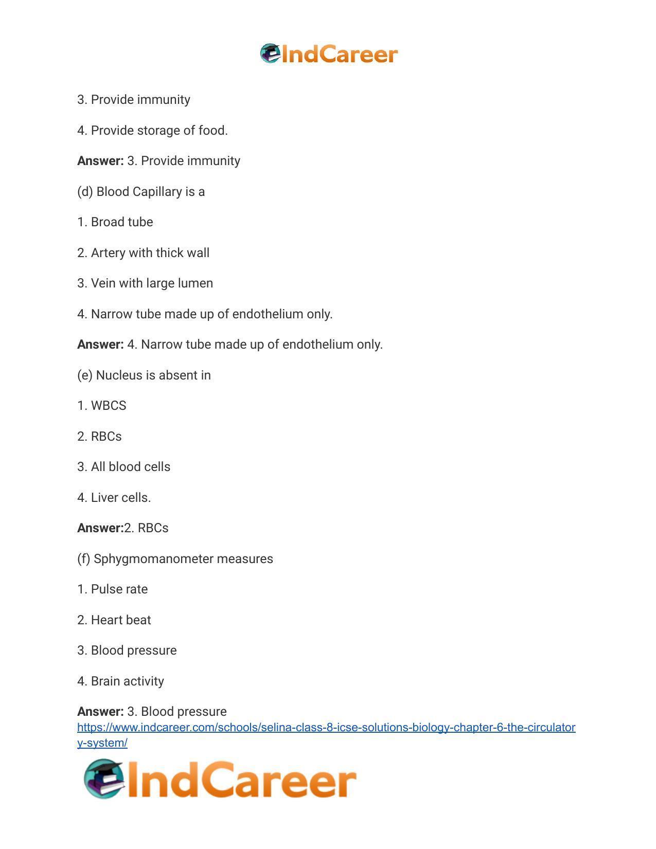 Selina Class 8 ICSE Solutions Biology : Chapter 6- The Circulatory System - Page 3