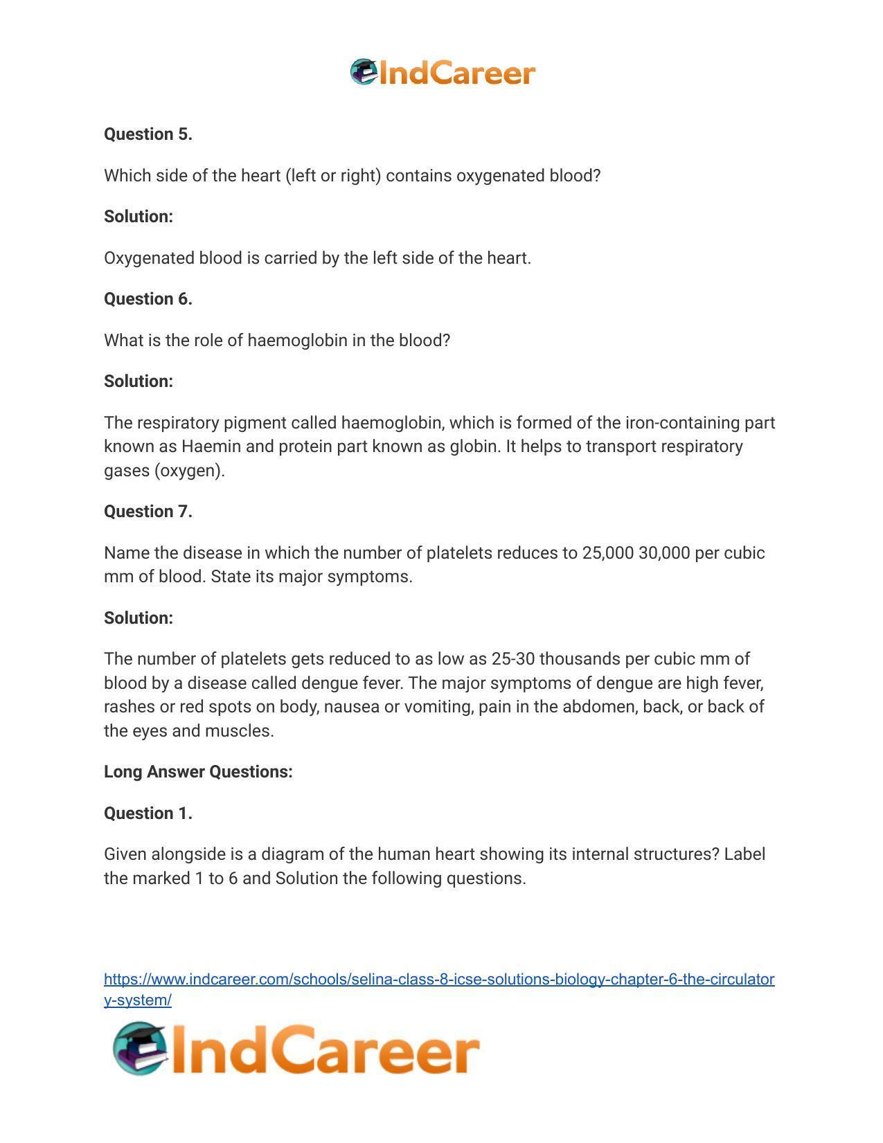 Selina Class 8 ICSE Solutions Biology : Chapter 6- The Circulatory System - Page 7