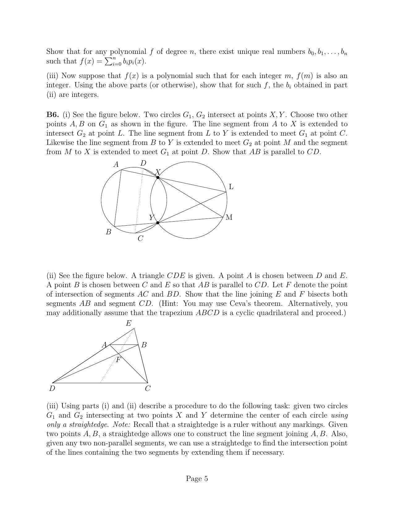 CMI Entrance Exam 2014 Question Paper B.Sc (Hons.) Mathematics and Computer Science - Page 6