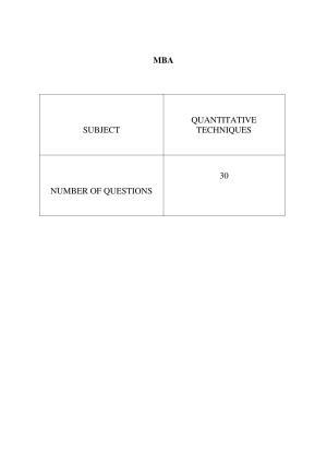 OJEE 2021 MBA Question Papers
