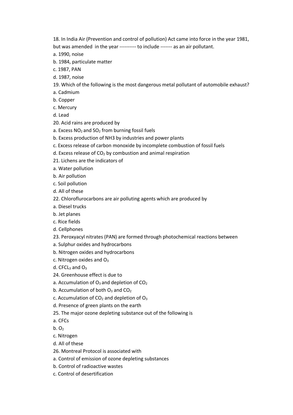 Odisha CPET 2021 WILDLIFE & BC Question Paper - Page 3