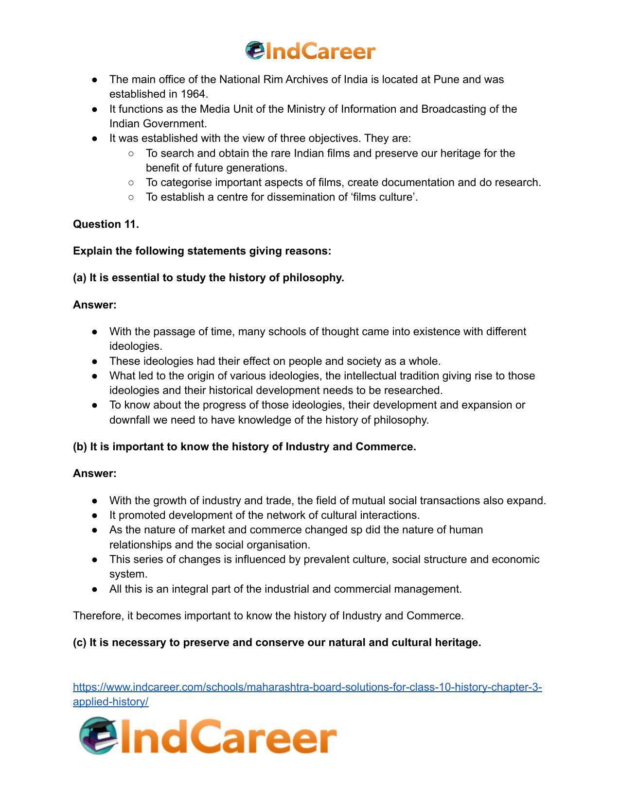 Maharashtra Board Solutions for Class 10- History: Chapter 3- Applied History - Page 17