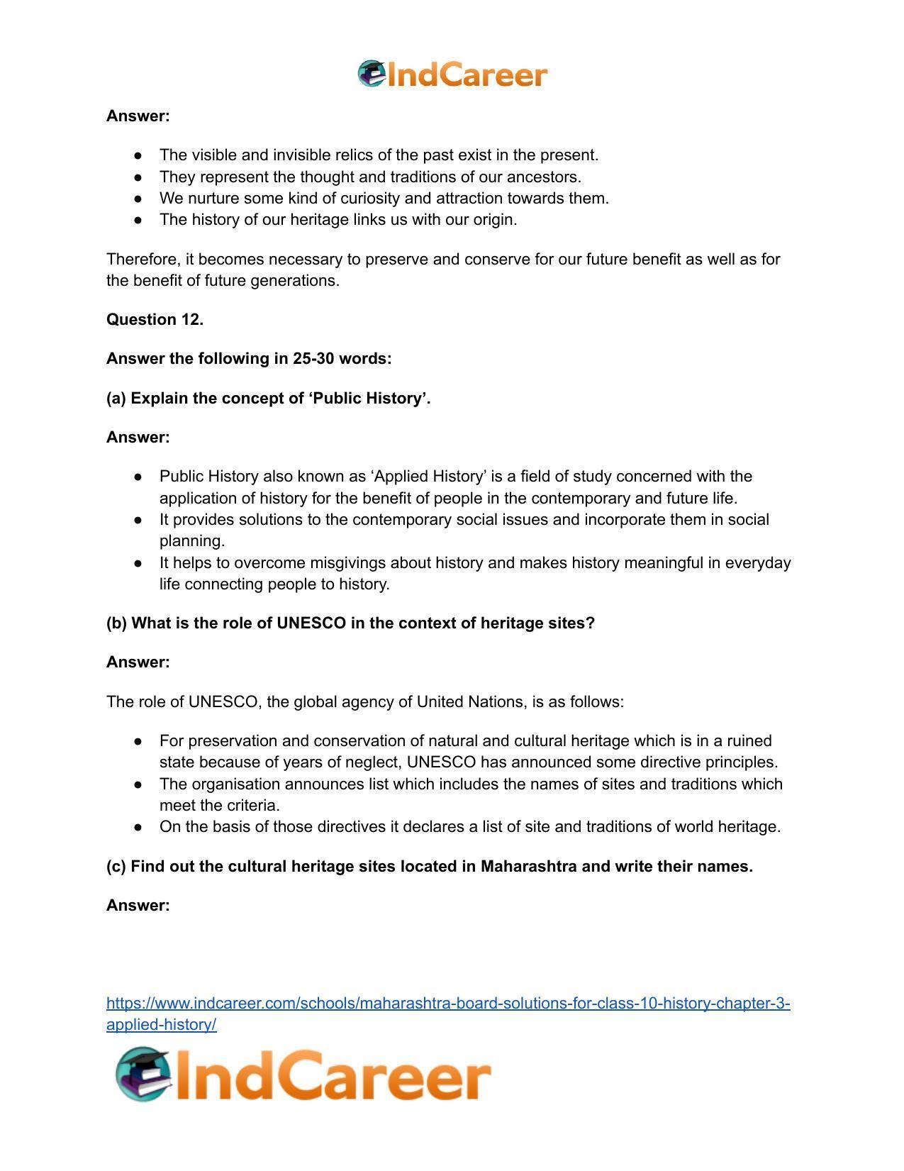 Maharashtra Board Solutions for Class 10- History: Chapter 3- Applied History - Page 18