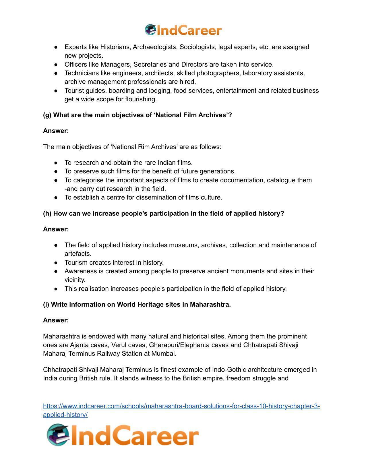 Maharashtra Board Solutions for Class 10- History: Chapter 3- Applied History - Page 20