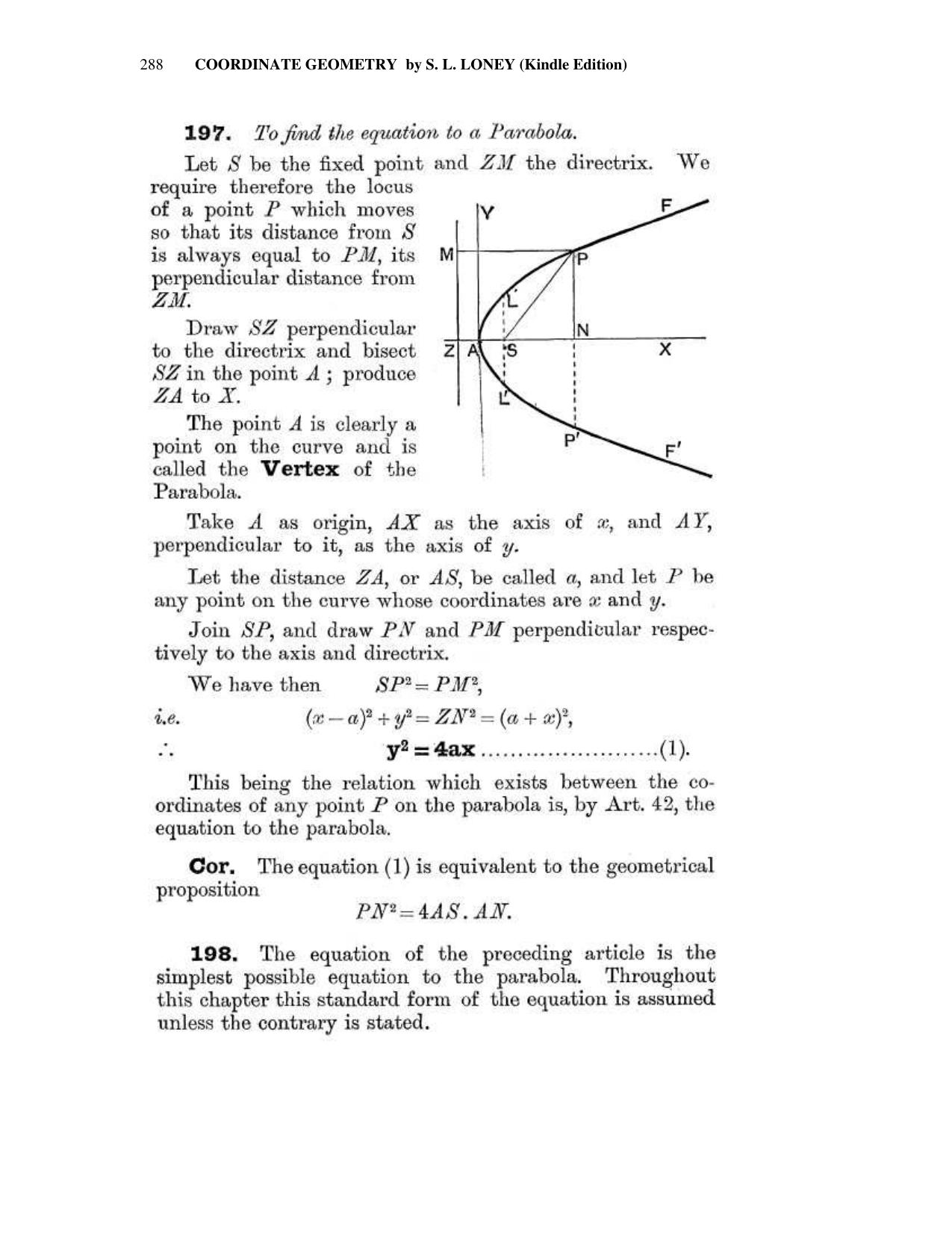 Chapter 10: The Parabola - SL Loney Solutions: The Elements of Coordinate Geometry - Page 2