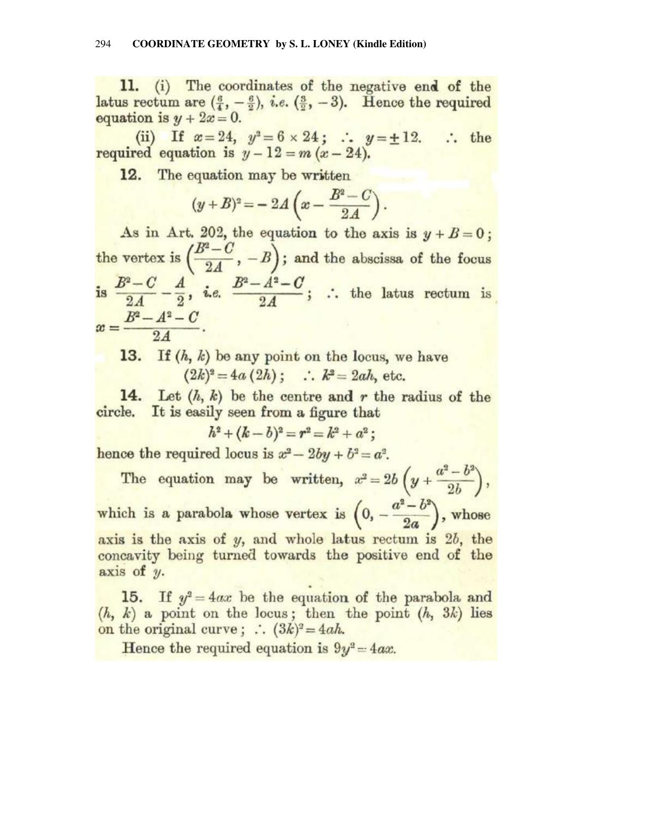 Chapter 10: The Parabola - SL Loney Solutions: The Elements of Coordinate Geometry - Page 8