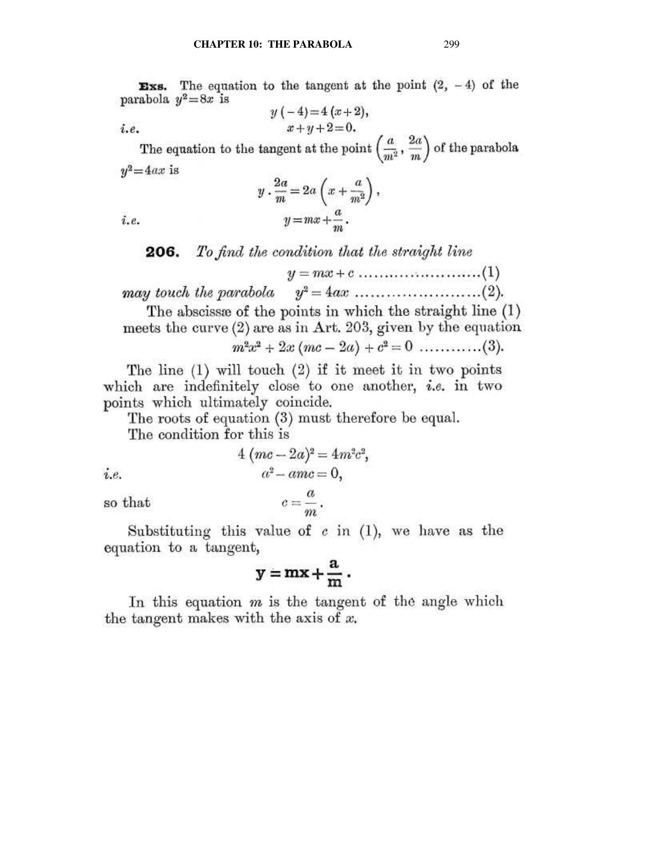 Chapter 10: The Parabola - SL Loney Solutions: The Elements of Coordinate Geometry - Page 13