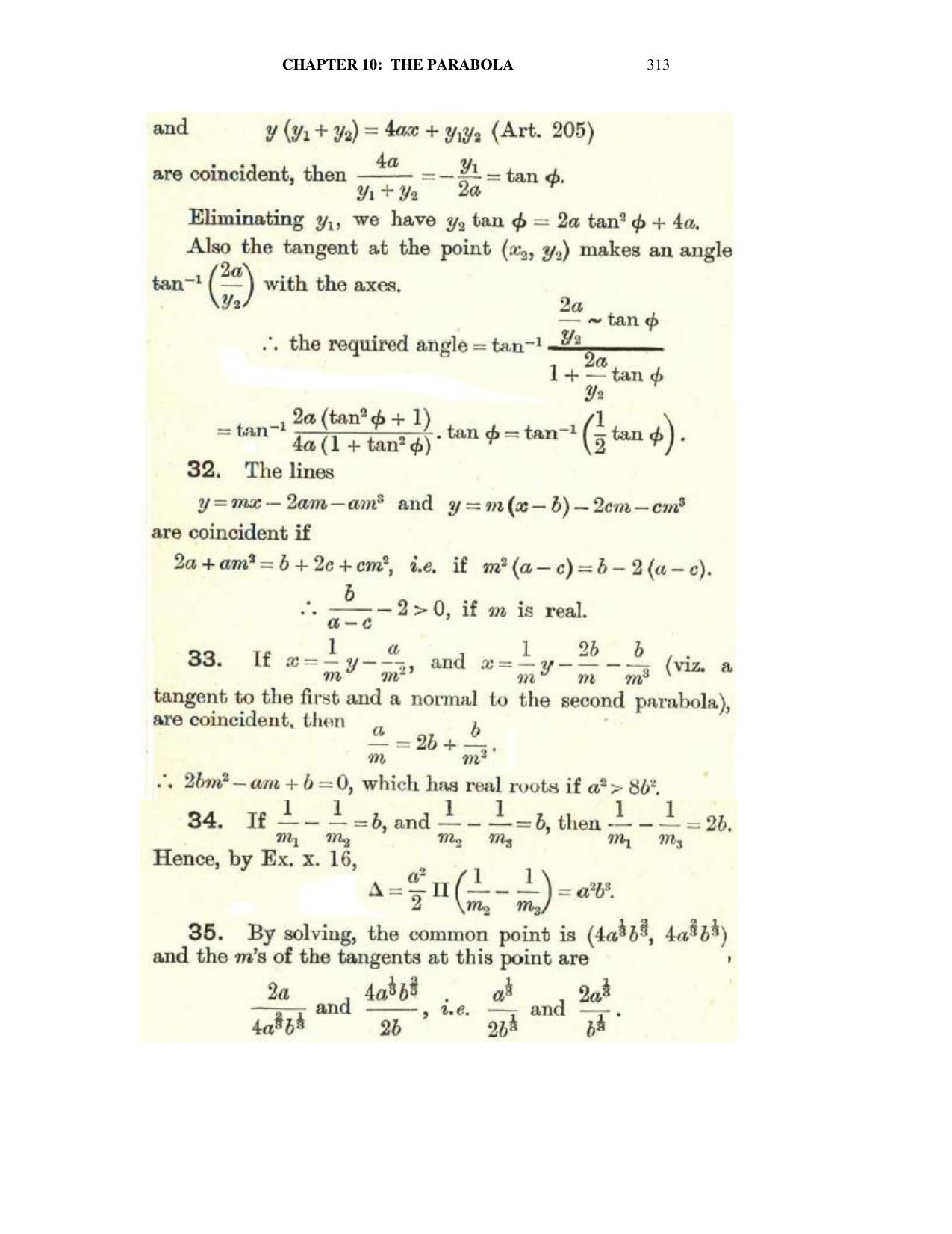 Chapter 10: The Parabola - SL Loney Solutions: The Elements of Coordinate Geometry - Page 27