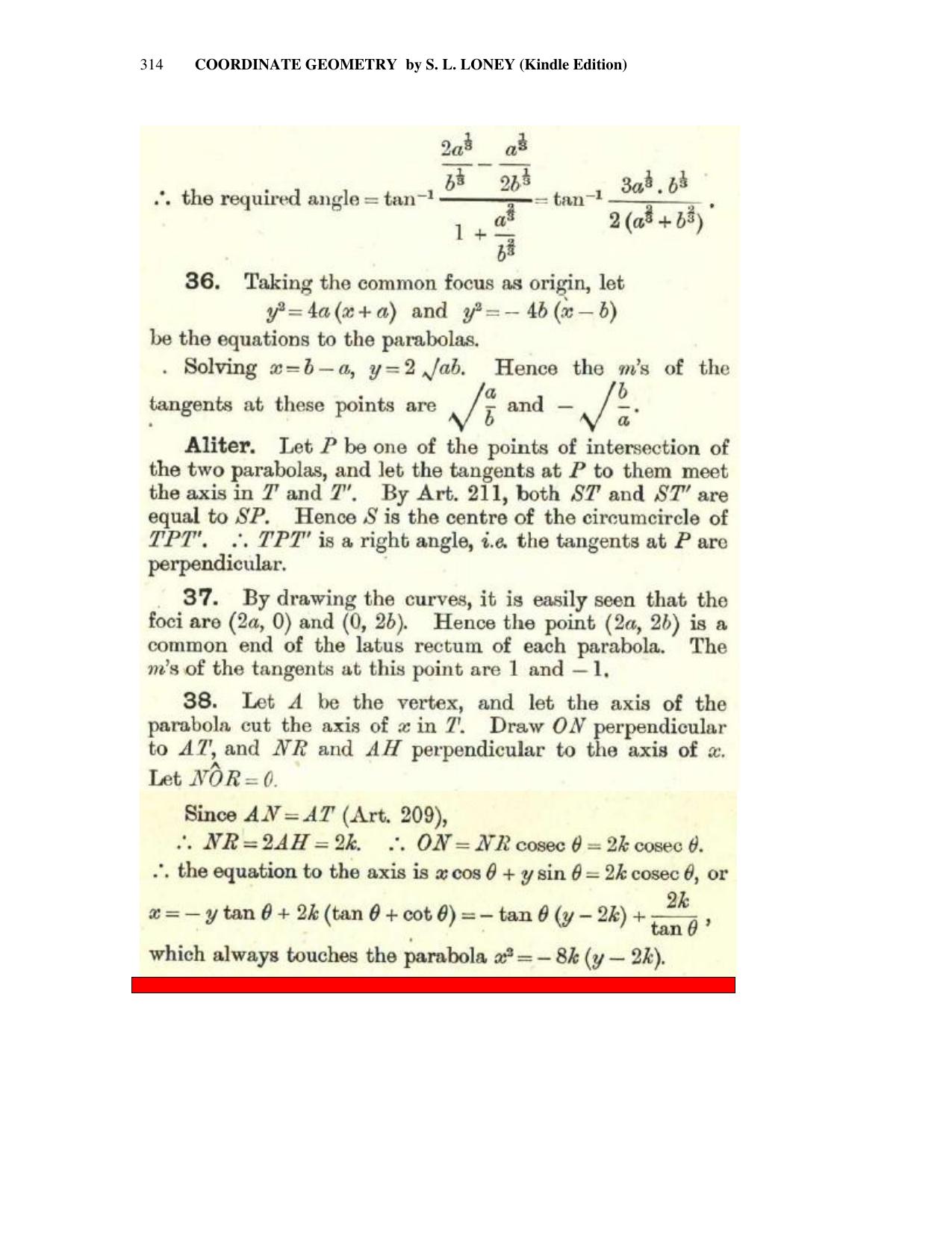 Chapter 10: The Parabola - SL Loney Solutions: The Elements of Coordinate Geometry - Page 28