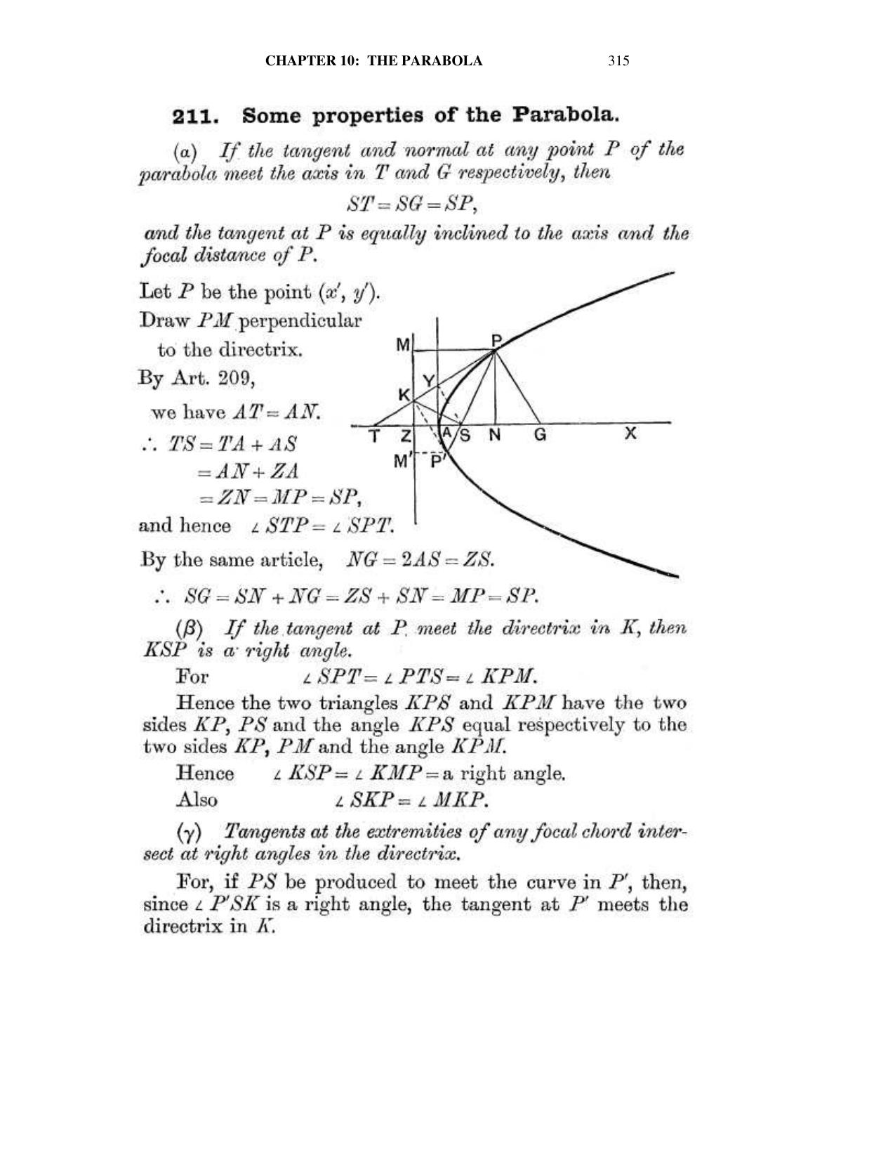 Chapter 10: The Parabola - SL Loney Solutions: The Elements of Coordinate Geometry - Page 29