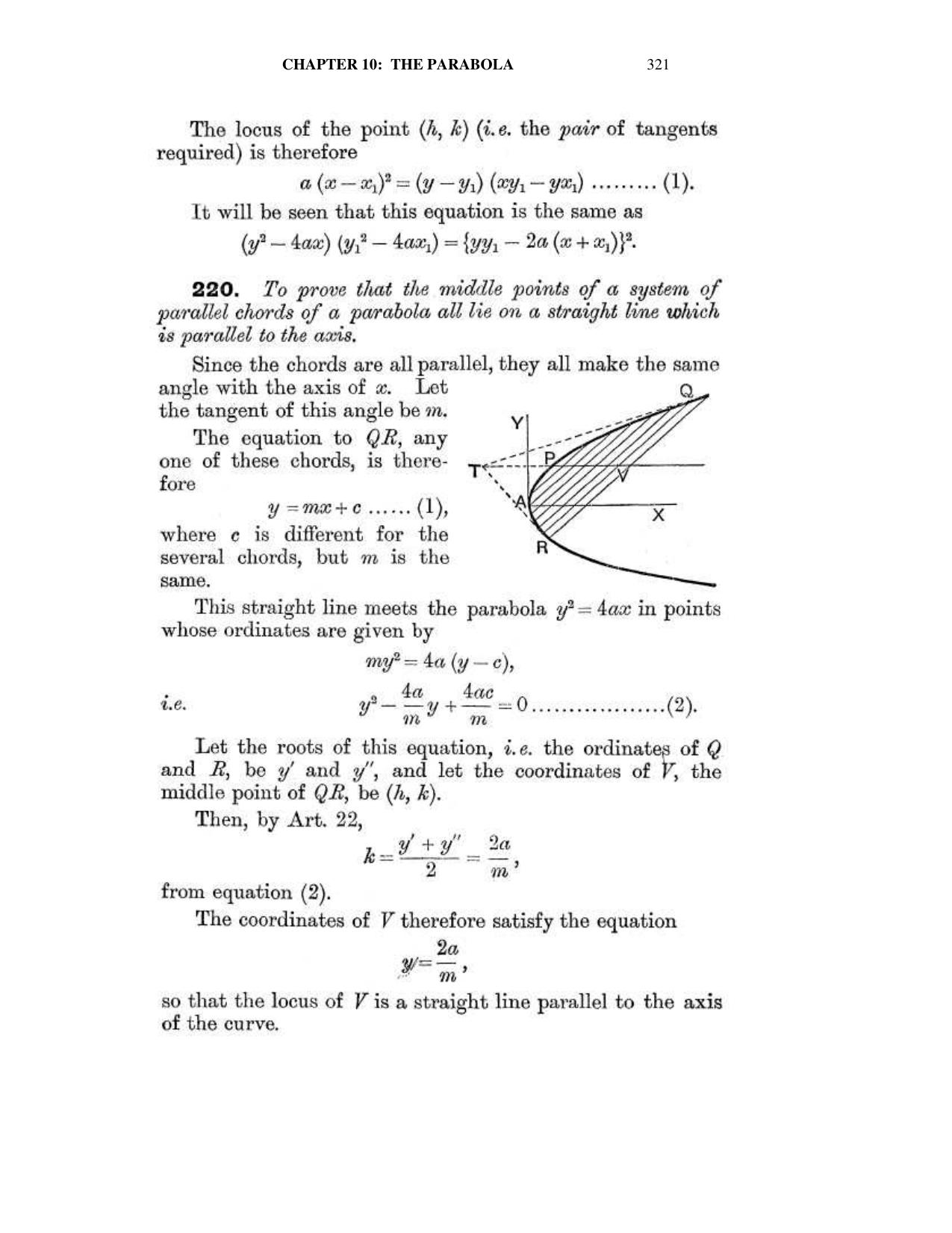 Chapter 10: The Parabola - SL Loney Solutions: The Elements of Coordinate Geometry - Page 35