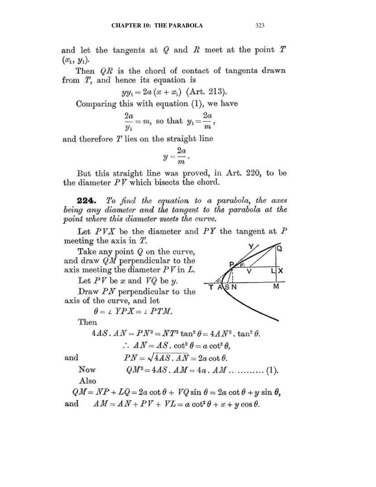 Chapter 10: The Parabola - SL Loney Solutions: The Elements of Coordinate Geometry - Page 37