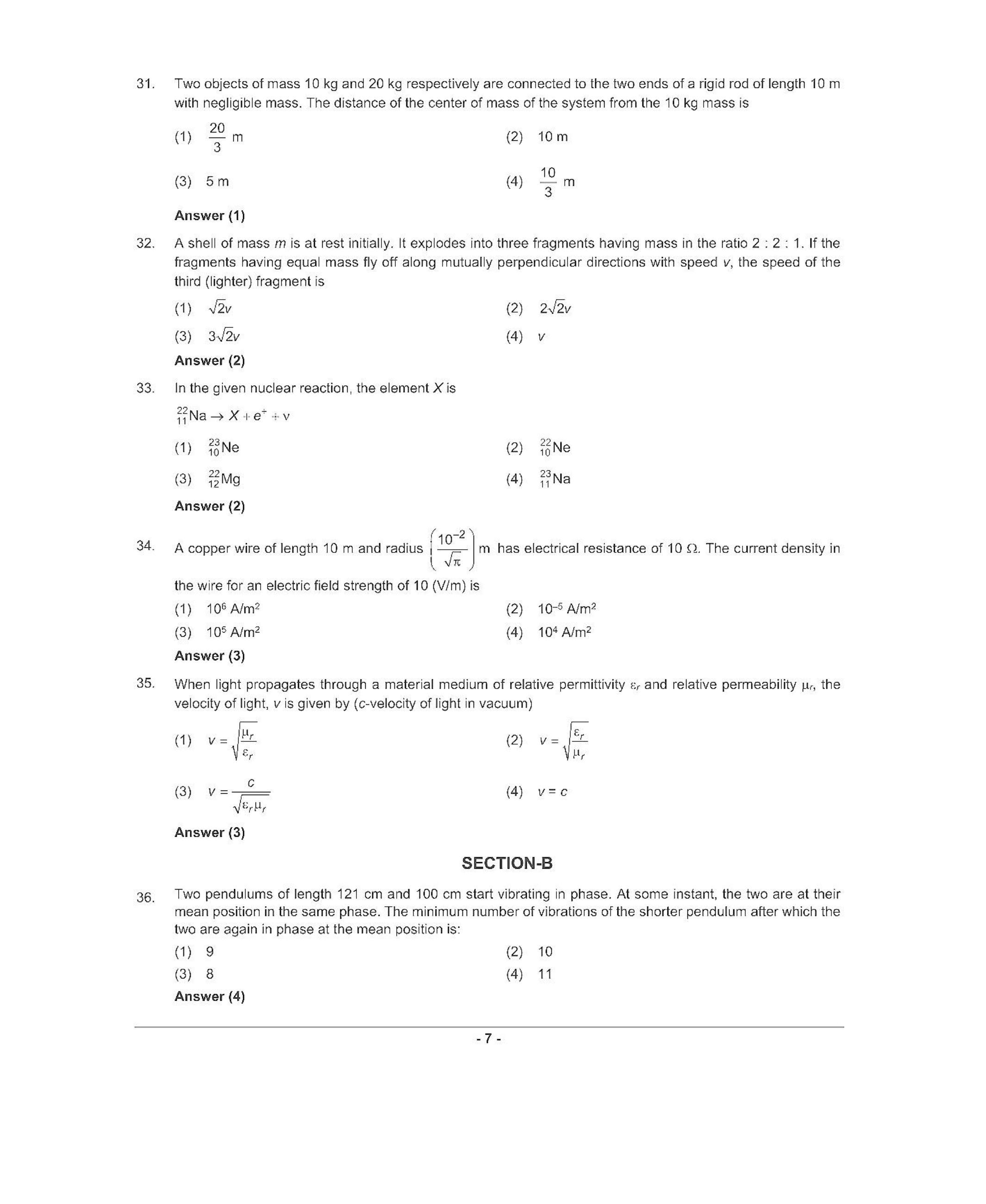 NEET T5 2021 Question Paper - Page 6