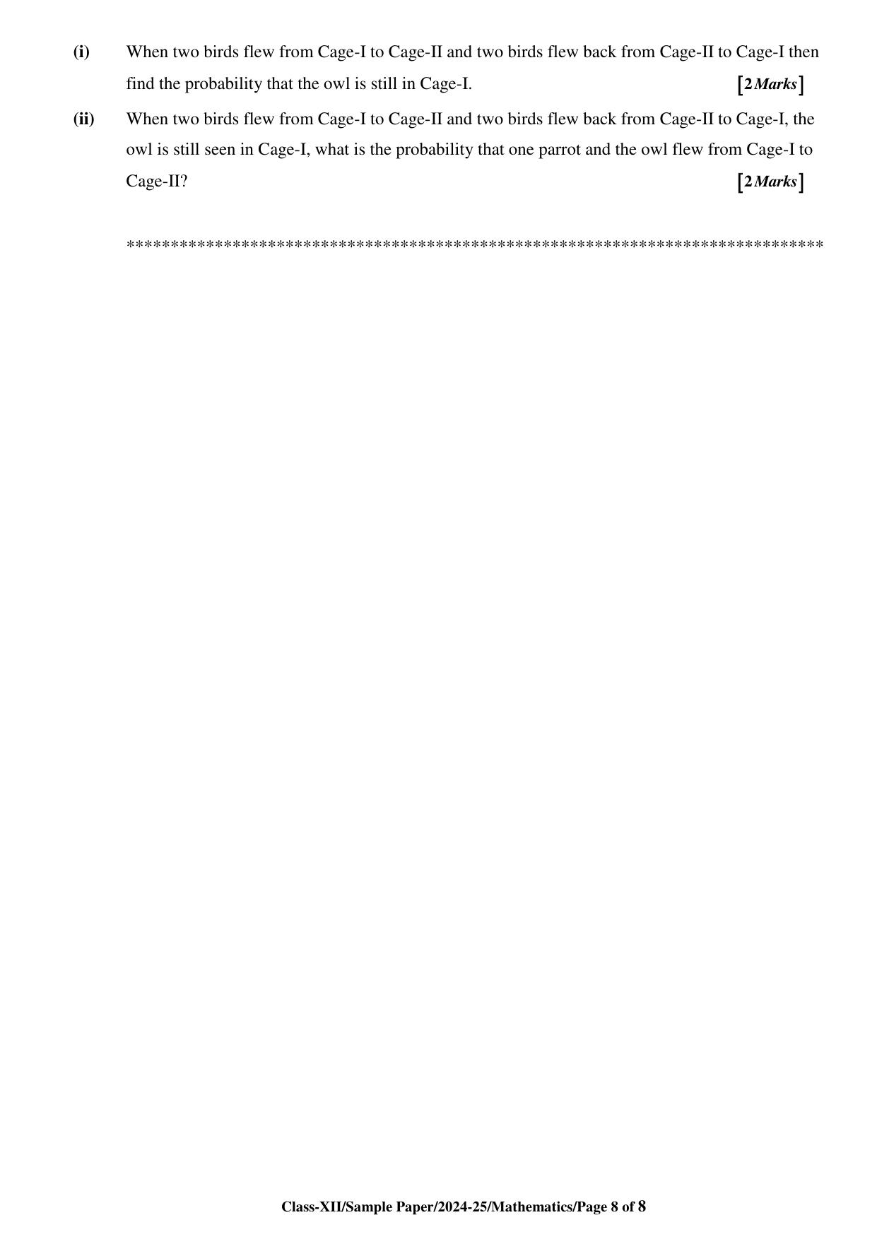 CBSE Class 12 Mathematics (For Visually Impaired) Sample Question Paper 2024-25 - Page 8