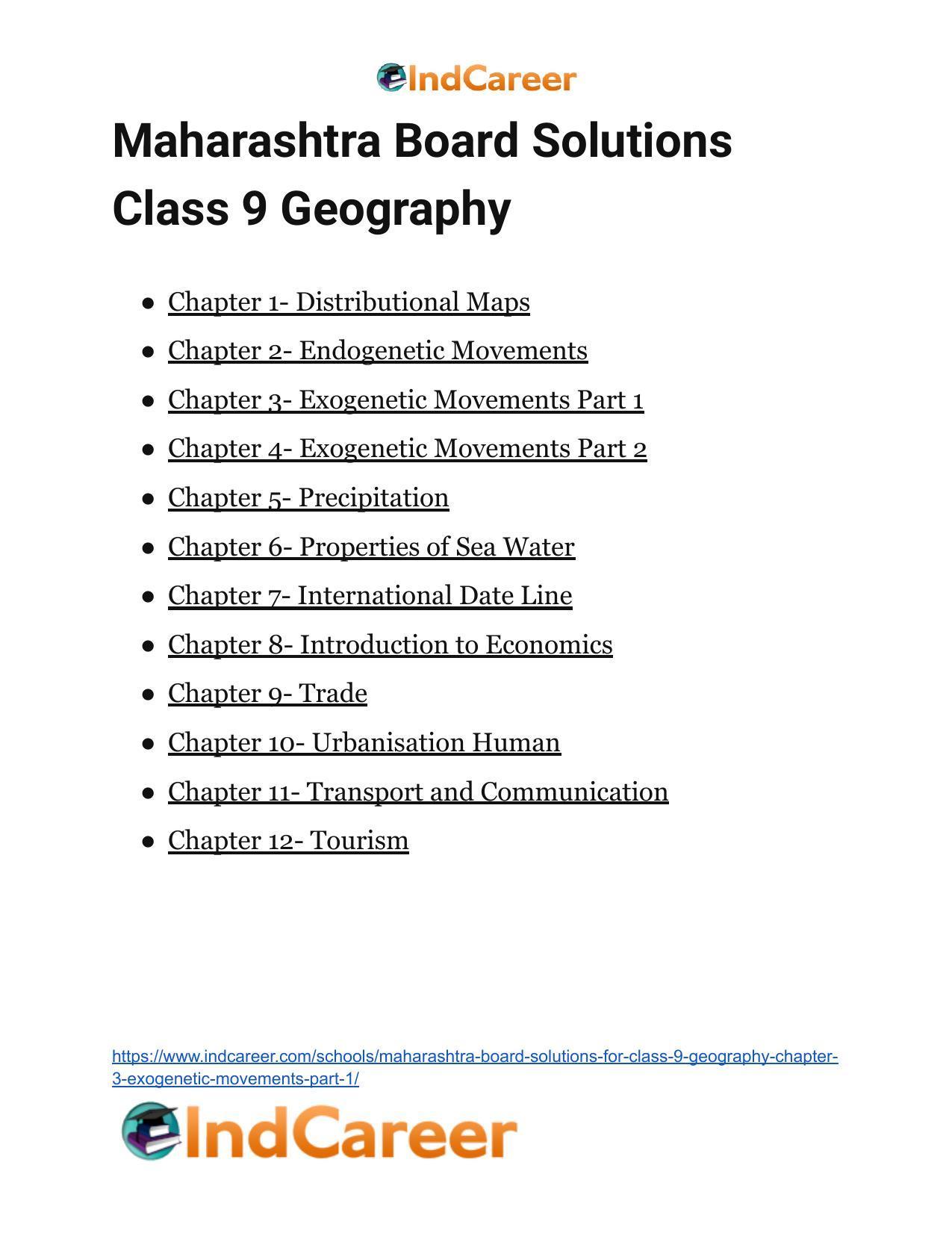 Maharashtra Board Solutions for Class 9- Geography: Chapter 3- Exogenetic Movements Part 1 - Page 24
