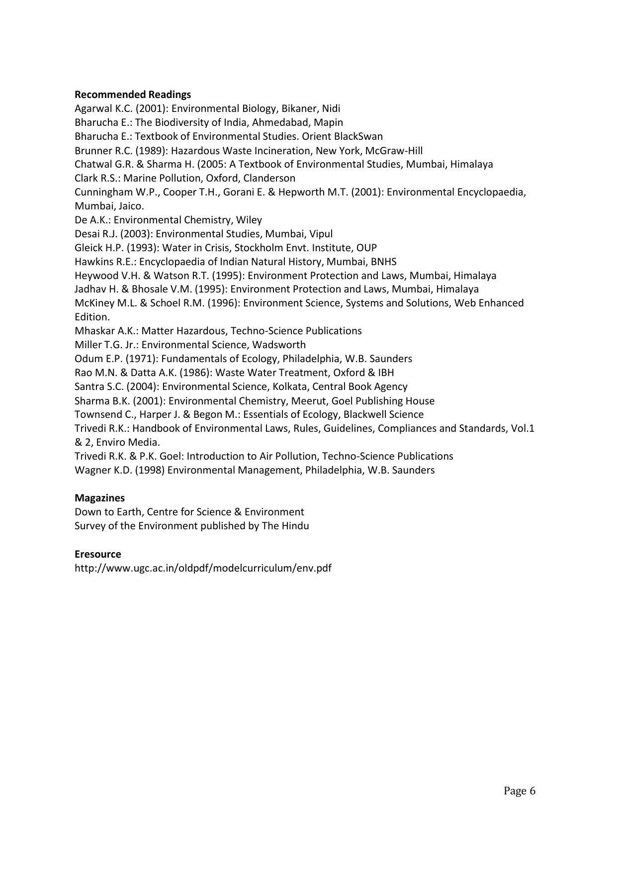 GU ART Environmental Science Syllabus - Page 6