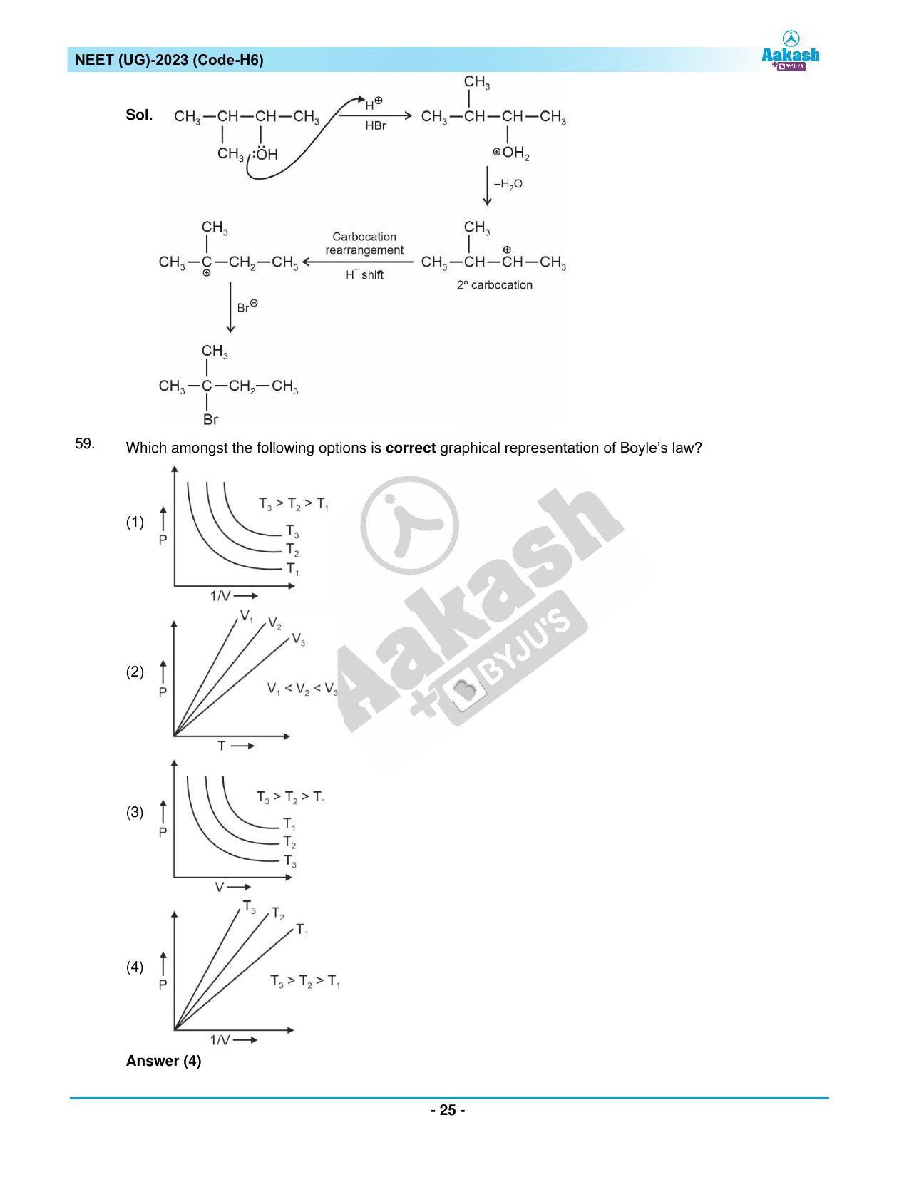 NEET 2023 Question Paper H6 (Aakash Institute) - Page 25