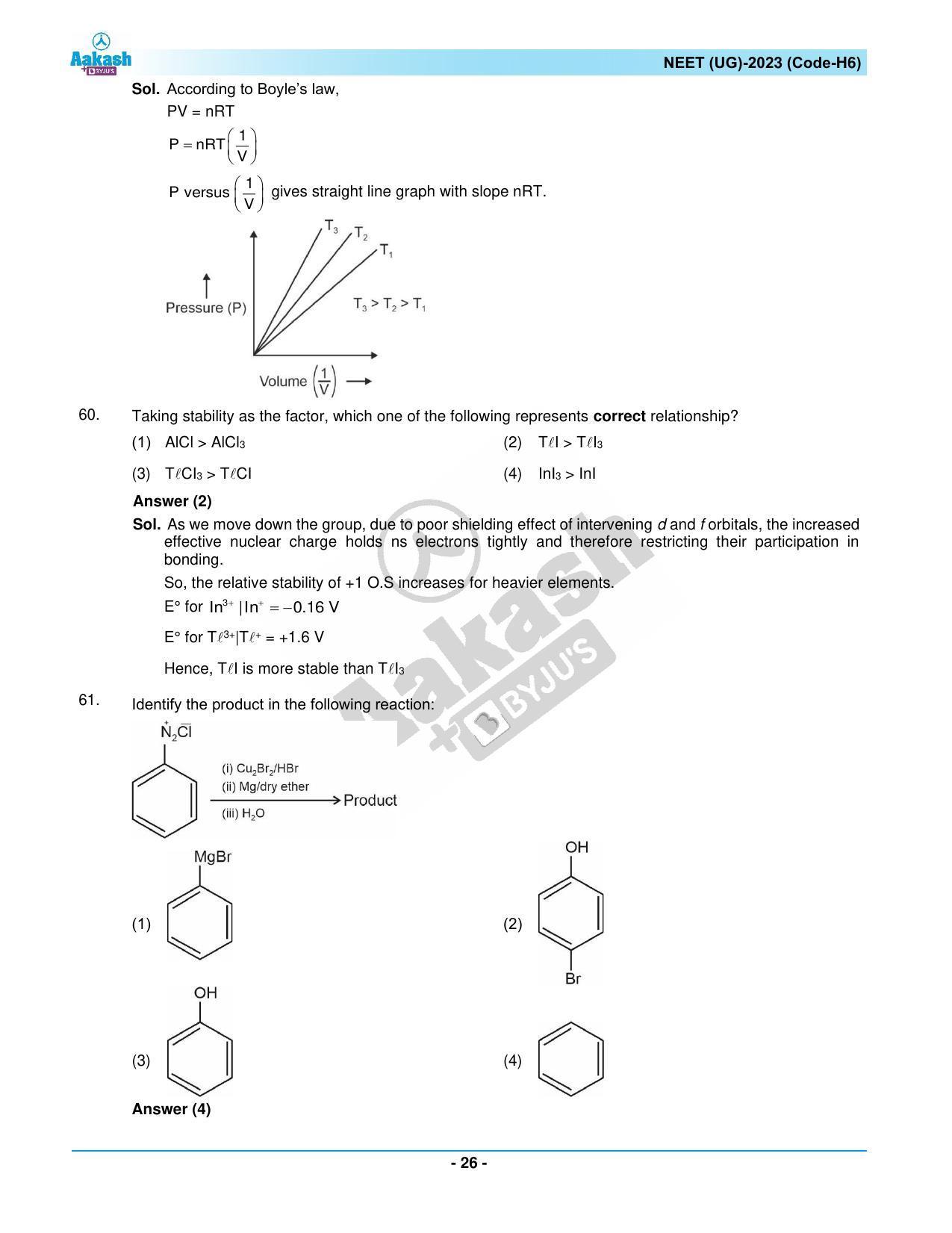 NEET 2023 Question Paper H6 (Aakash Institute) - Page 26
