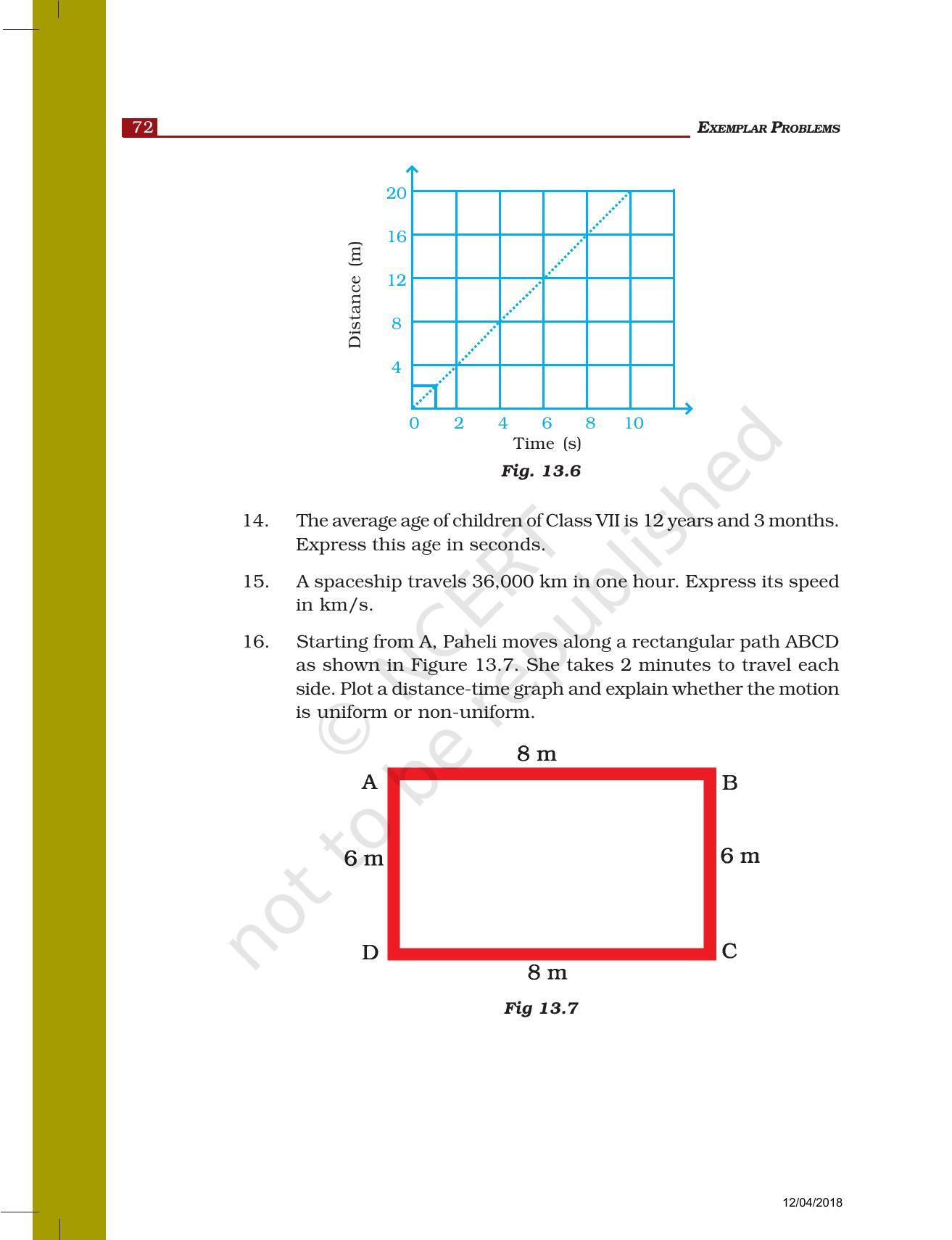 NCERT Exemplar Book for Class 7 Science: Chapter 13-Motion and Time - Page 6