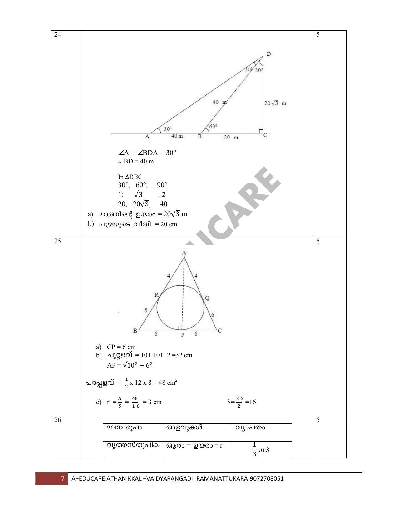 Kerala SSLC 2019 Maths Answer Key.(MM) - Page 7
