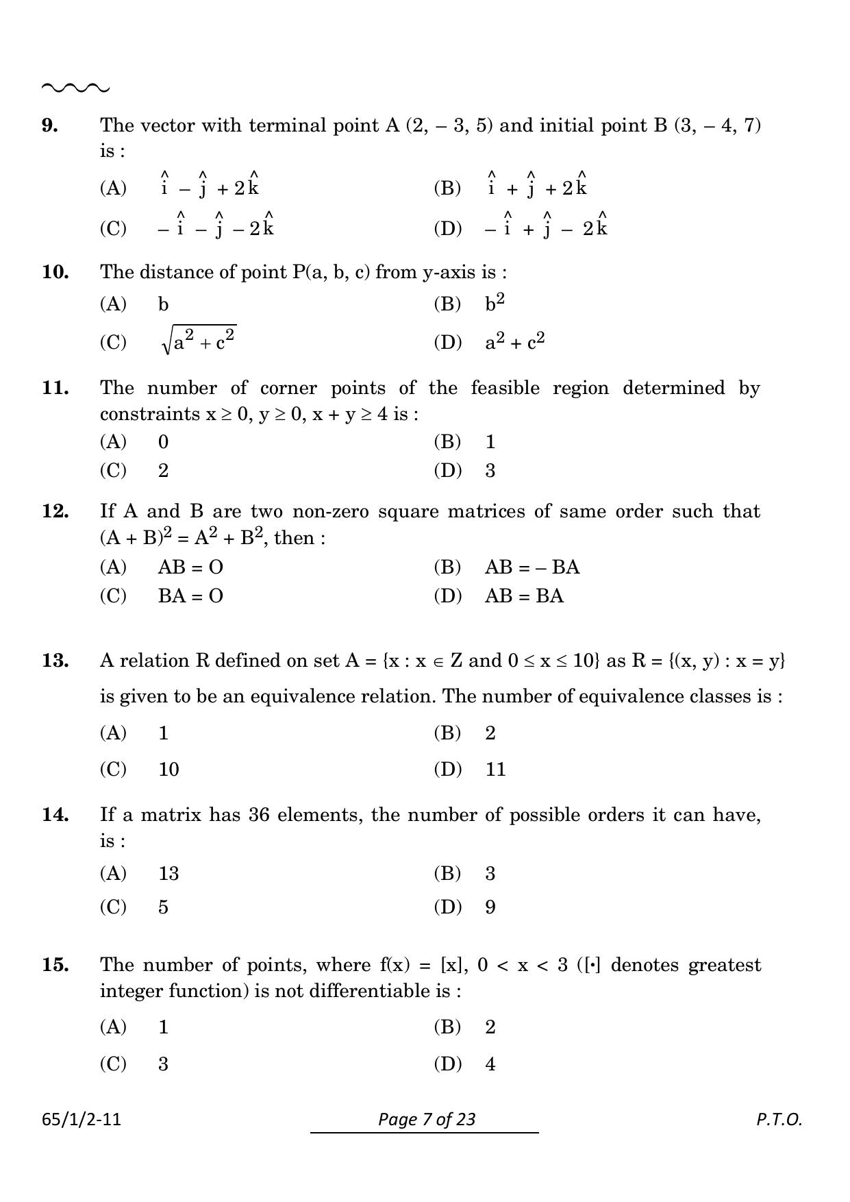 CBSE Class 12 65-1-2 Mathematics 2024 Question Paper - Page 7
