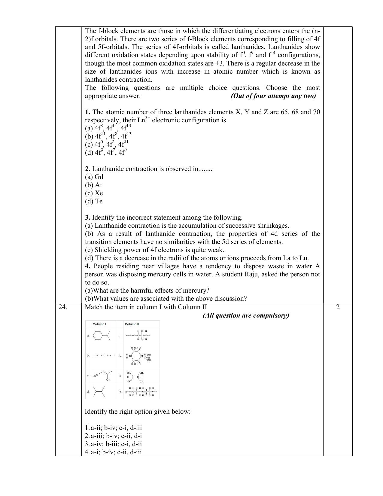 NIOS Class 12 Chemistry Sample Paper - Page 6