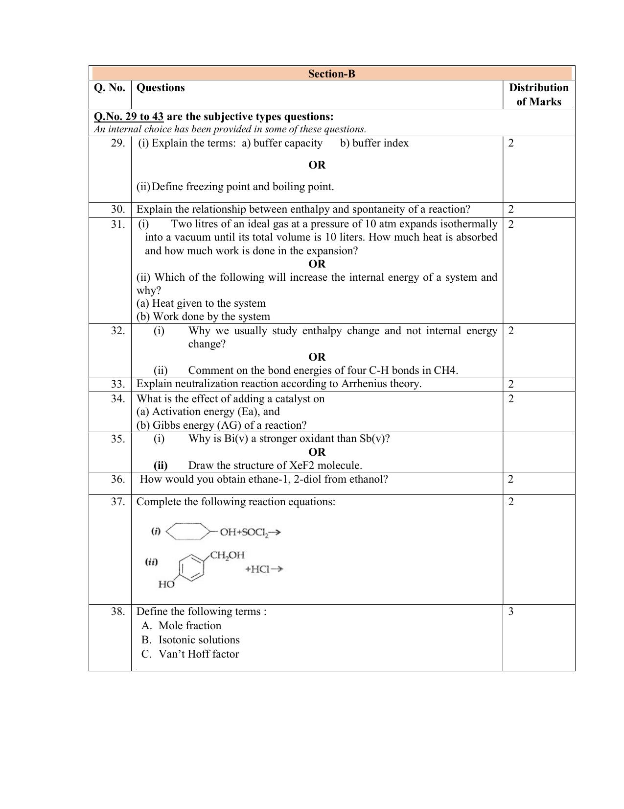 NIOS Class 12 Chemistry Sample Paper - Page 8