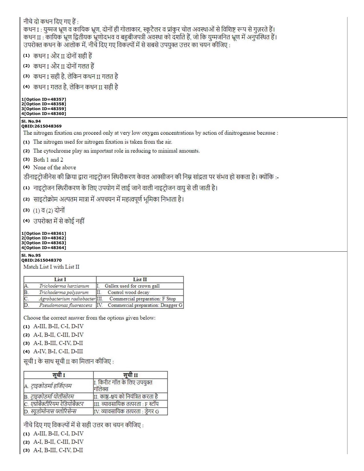 CUET (PG) 2022: PGQP-78 Plant Biotechnology (11-09-2022) Question Paper - Page 40