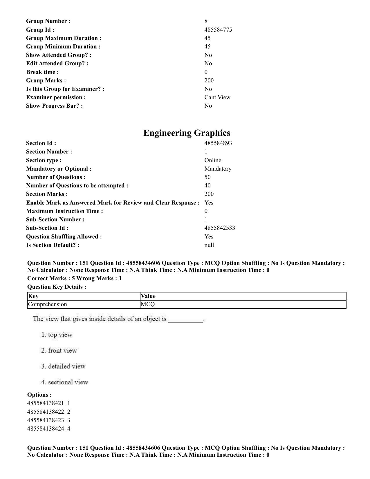 CUET 2023 English Tamil Shift 3 Question Paper - 18 June 2023 - Page 134