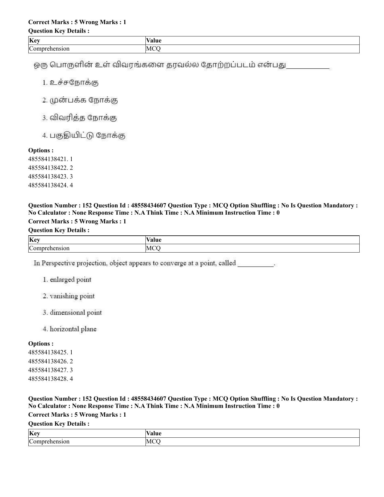 CUET 2023 English Tamil Shift 3 Question Paper - 18 June 2023 - Page 135