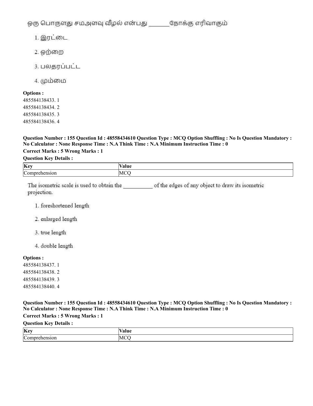 CUET 2023 English Tamil Shift 3 Question Paper - 18 June 2023 - Page 138