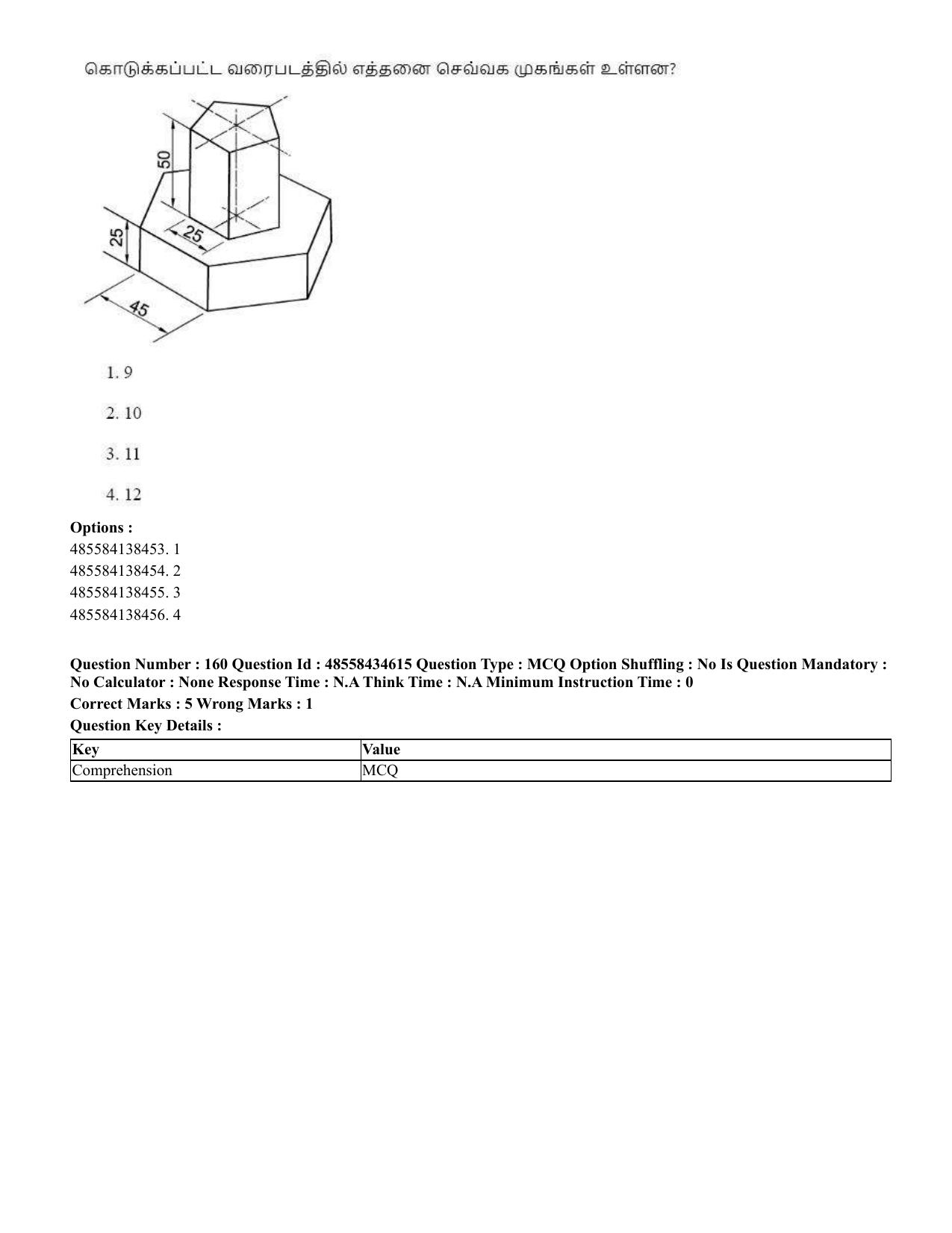 CUET 2023 English Tamil Shift 3 Question Paper - 18 June 2023 - Page 146