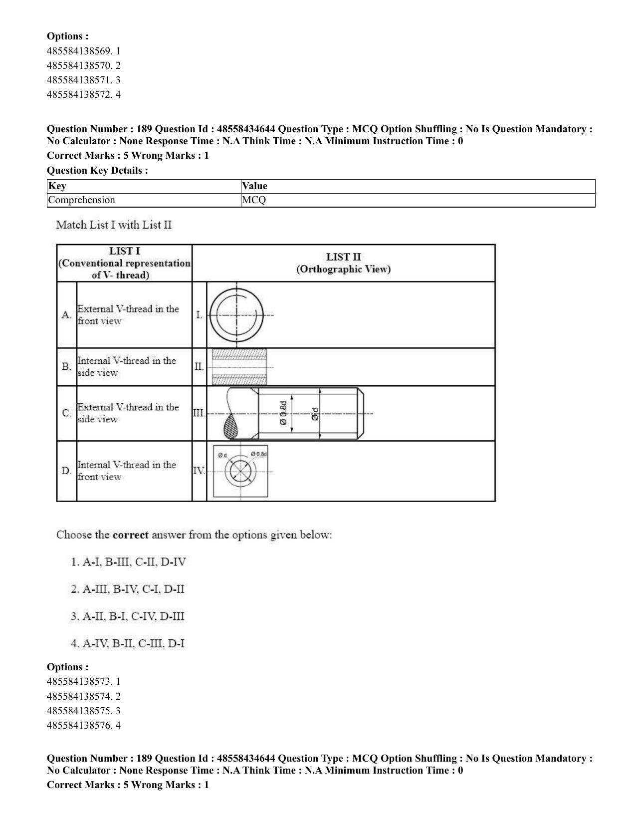 CUET 2023 English Tamil Shift 3 Question Paper - 18 June 2023 - Page 183