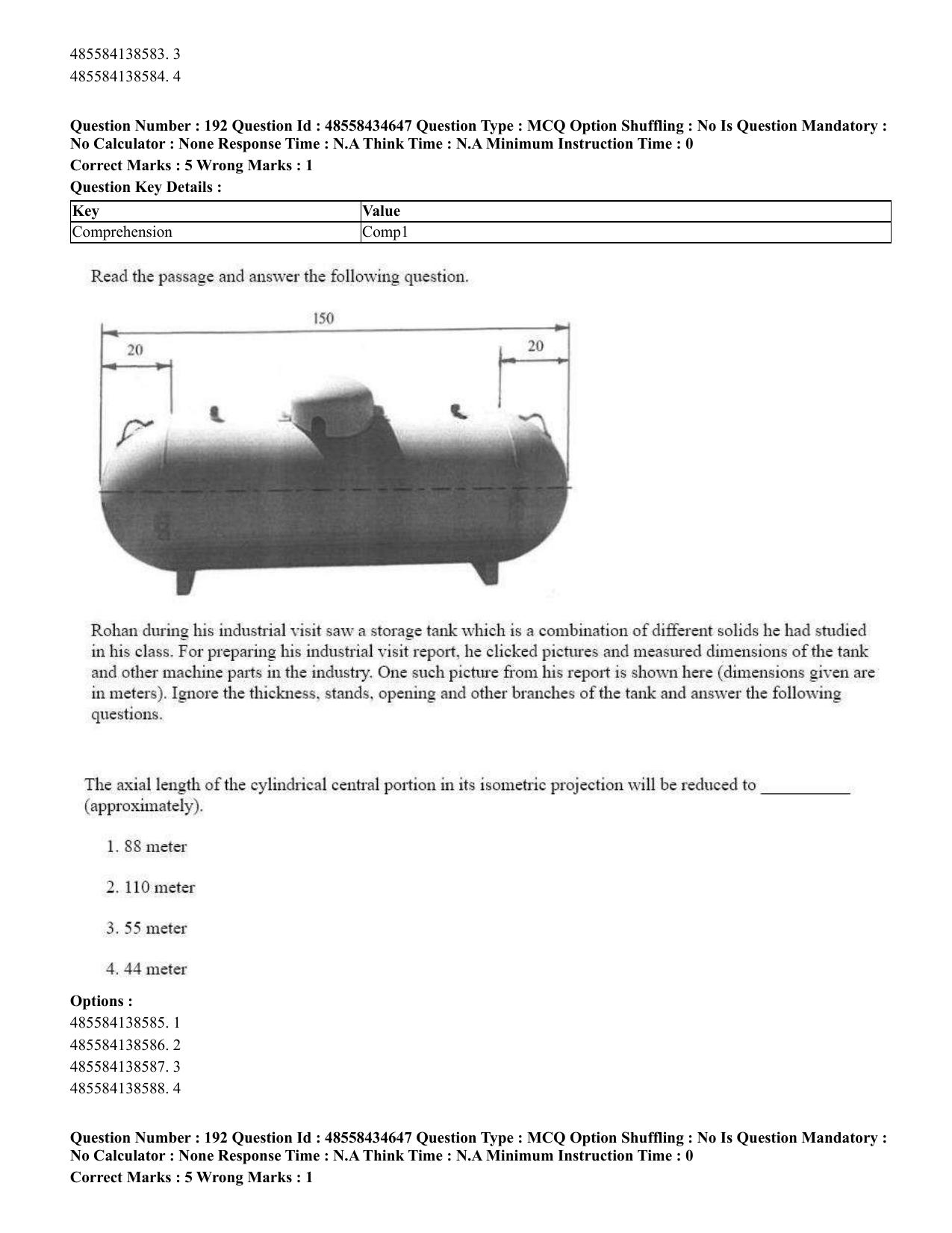 CUET 2023 English Tamil Shift 3 Question Paper - 18 June 2023 - Page 188