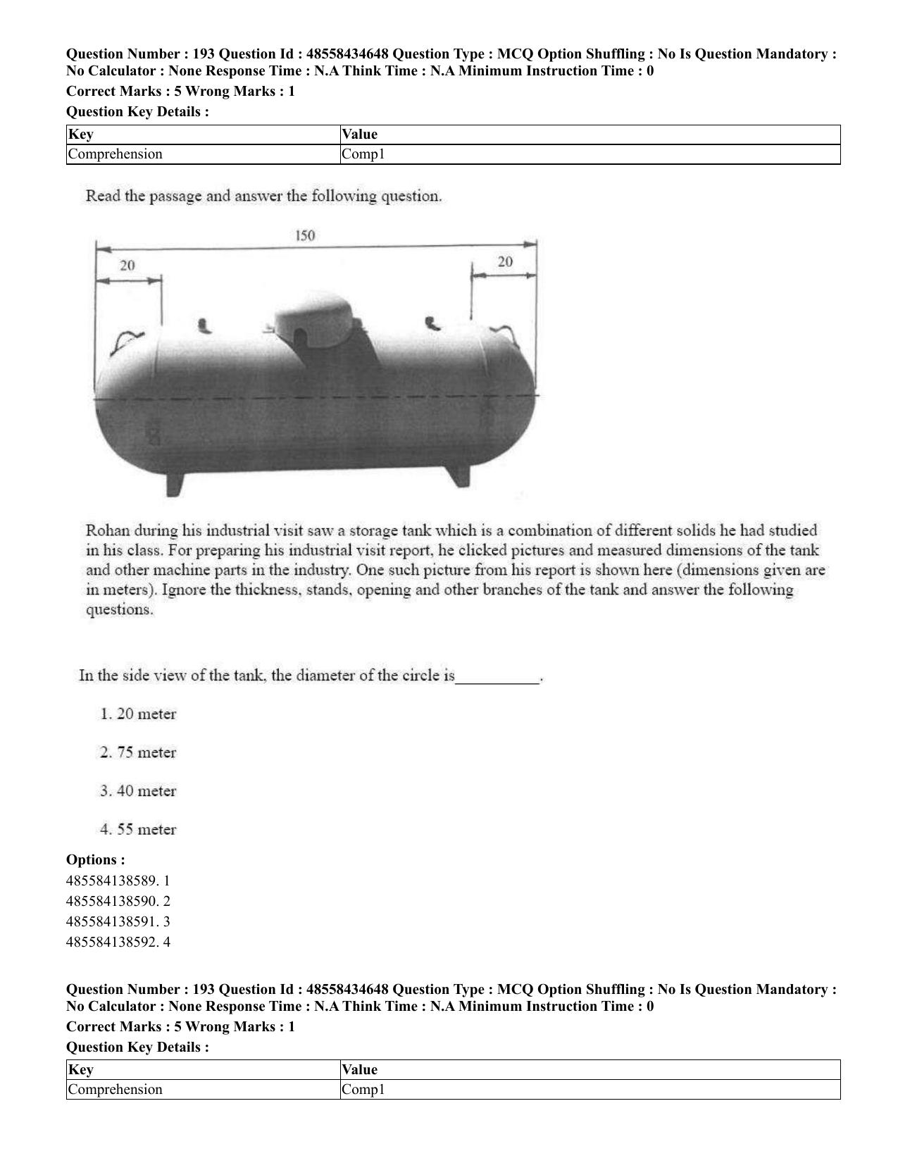 CUET 2023 English Tamil Shift 3 Question Paper - 18 June 2023 - Page 190