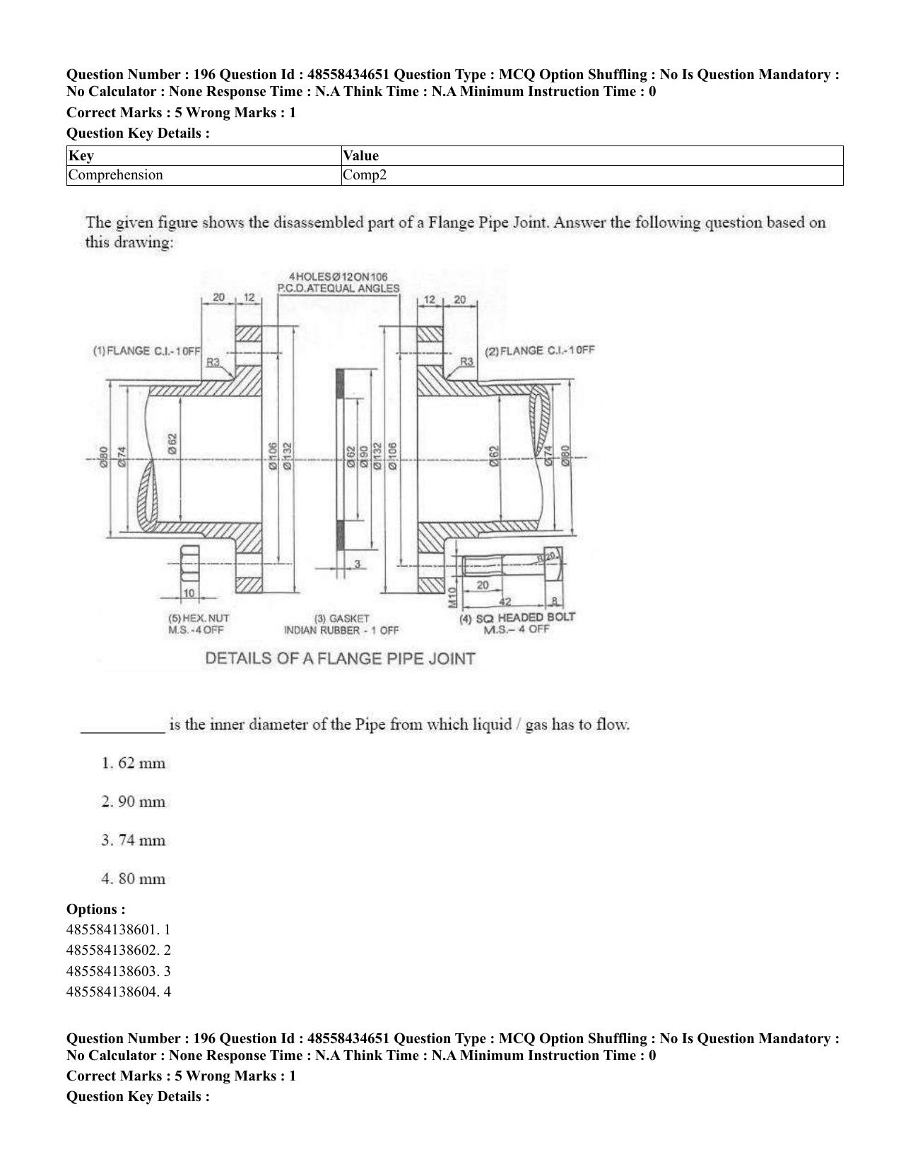 CUET 2023 English Tamil Shift 3 Question Paper - 18 June 2023 - Page 196