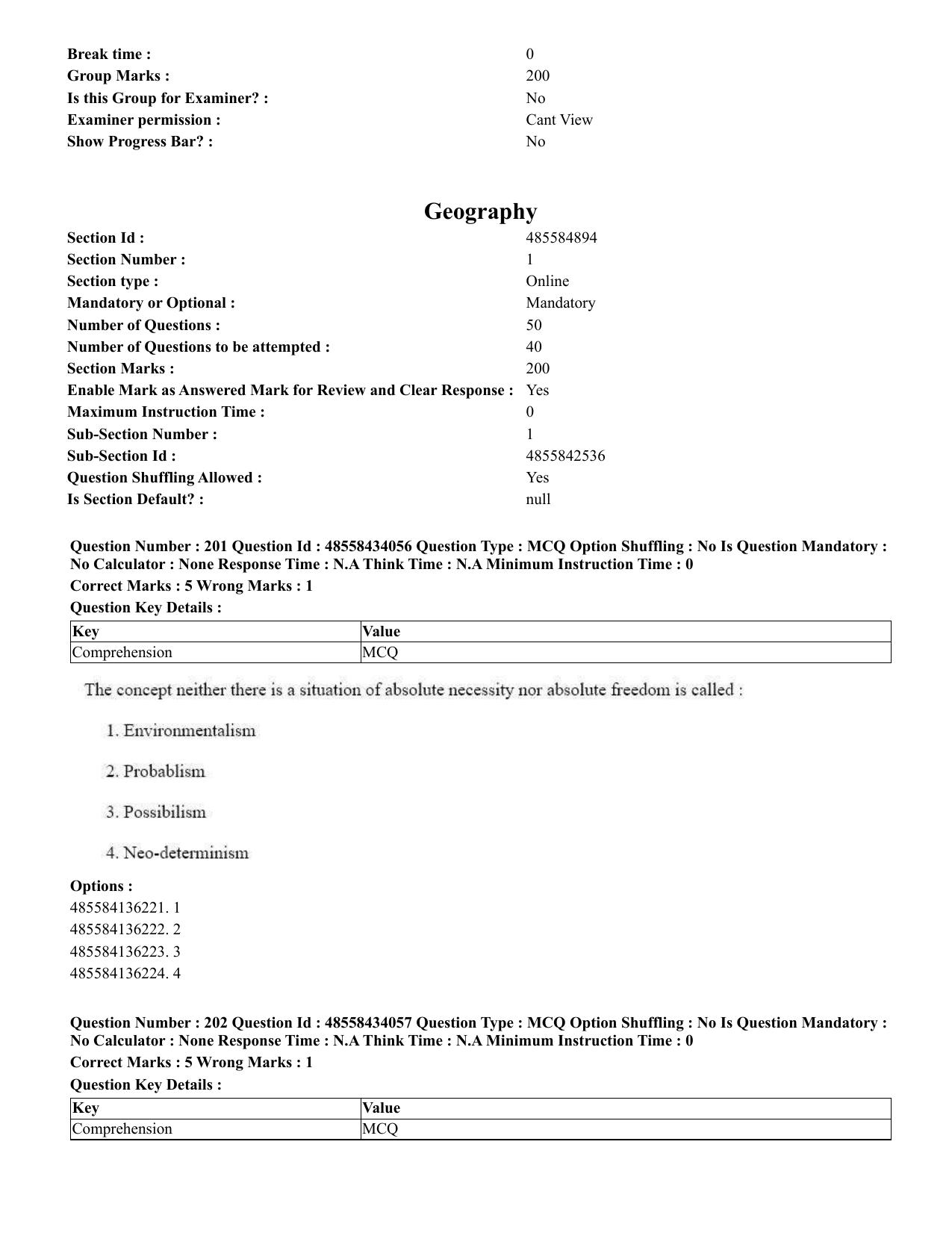 CUET 2023 English Tamil Shift 3 Question Paper - 18 June 2023 - Page 206
