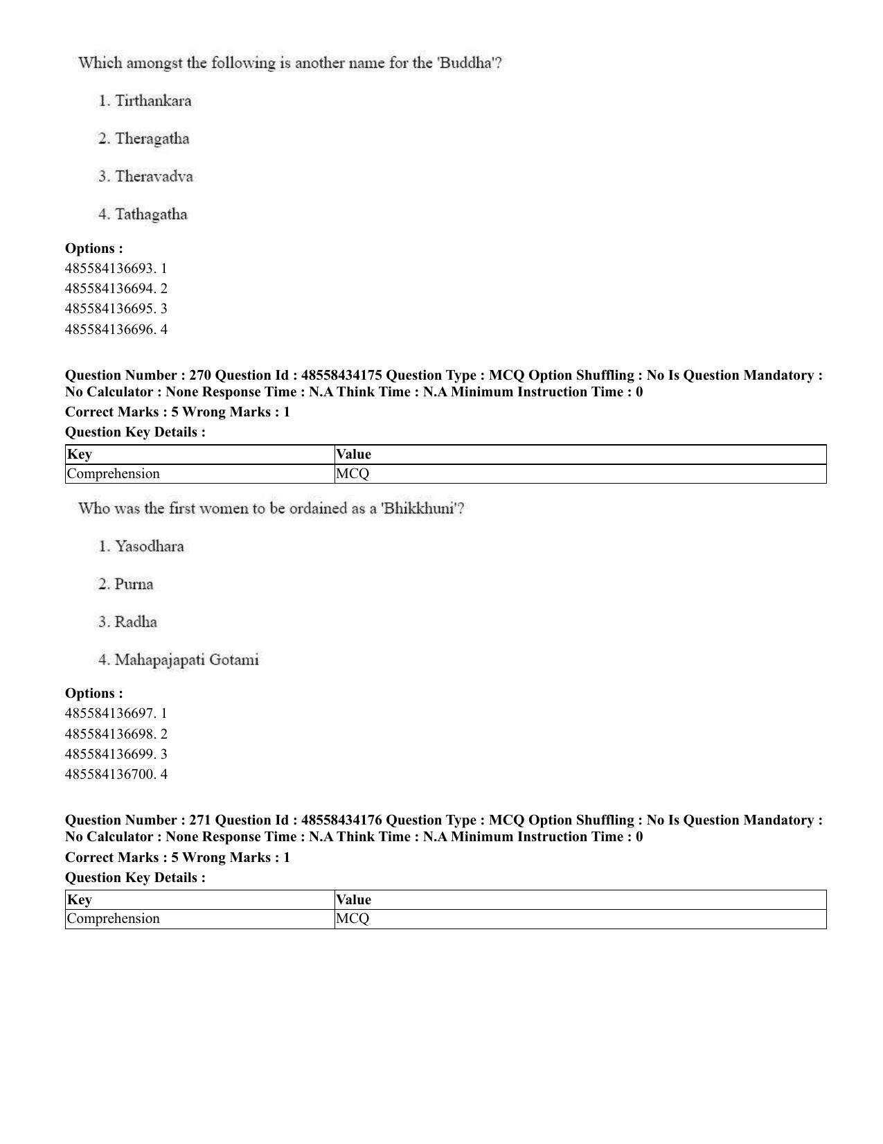 CUET 2023 English Tamil Shift 3 Question Paper - 18 June 2023 - Page 246