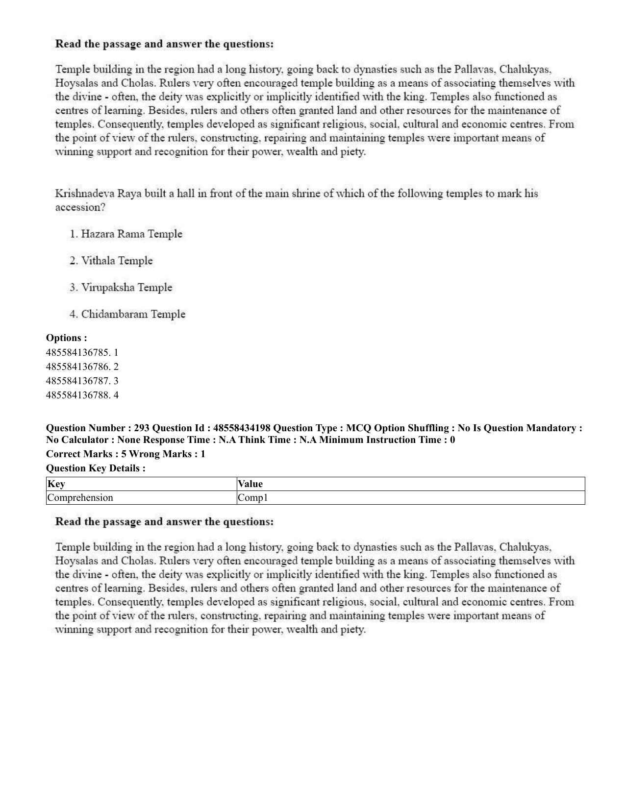 CUET 2023 English Tamil Shift 3 Question Paper - 18 June 2023 - Page 259