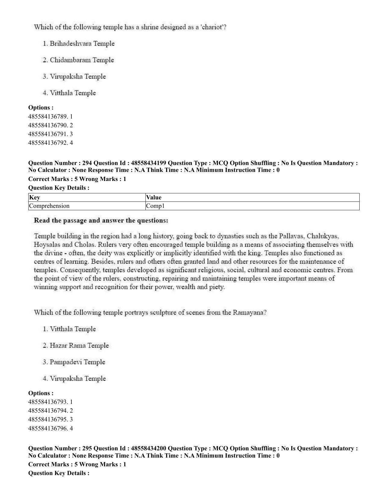 CUET 2023 English Tamil Shift 3 Question Paper - 18 June 2023 - Page 260