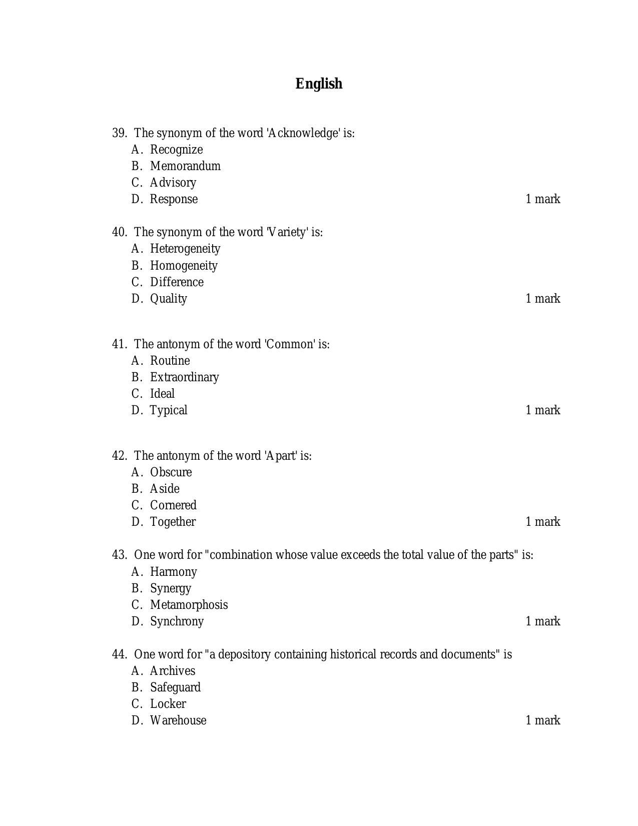 ACETJanuary 2018 Question Papers - Page 11