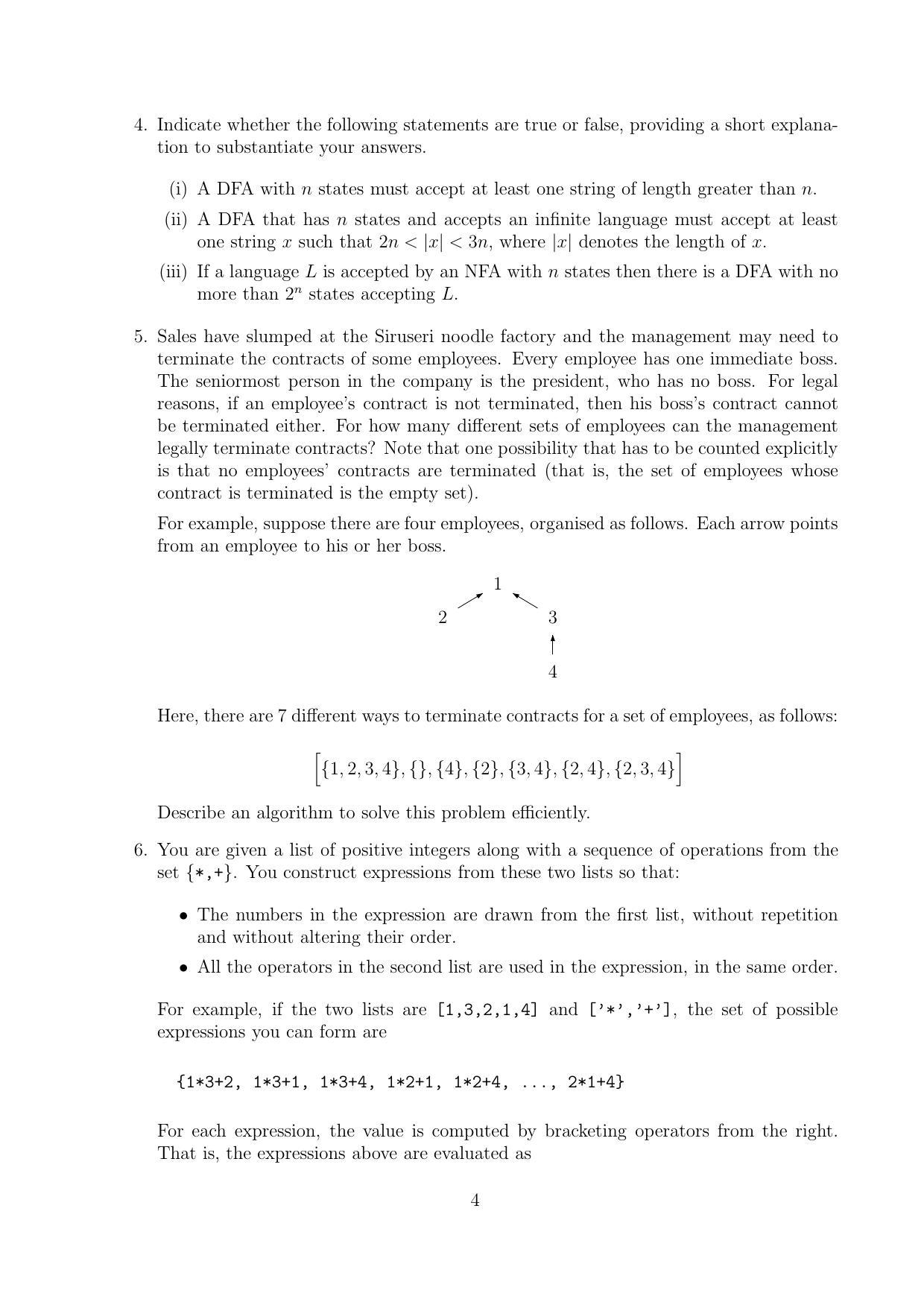 CMI Entrance Exam 2010 Question Paper MSc/PhD Computer Science - Page 4