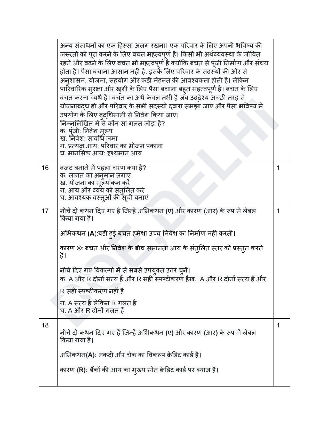 Edudel Class 11 Home Science (Hindi) Practice Papers-1 (2023-24) - Page 5