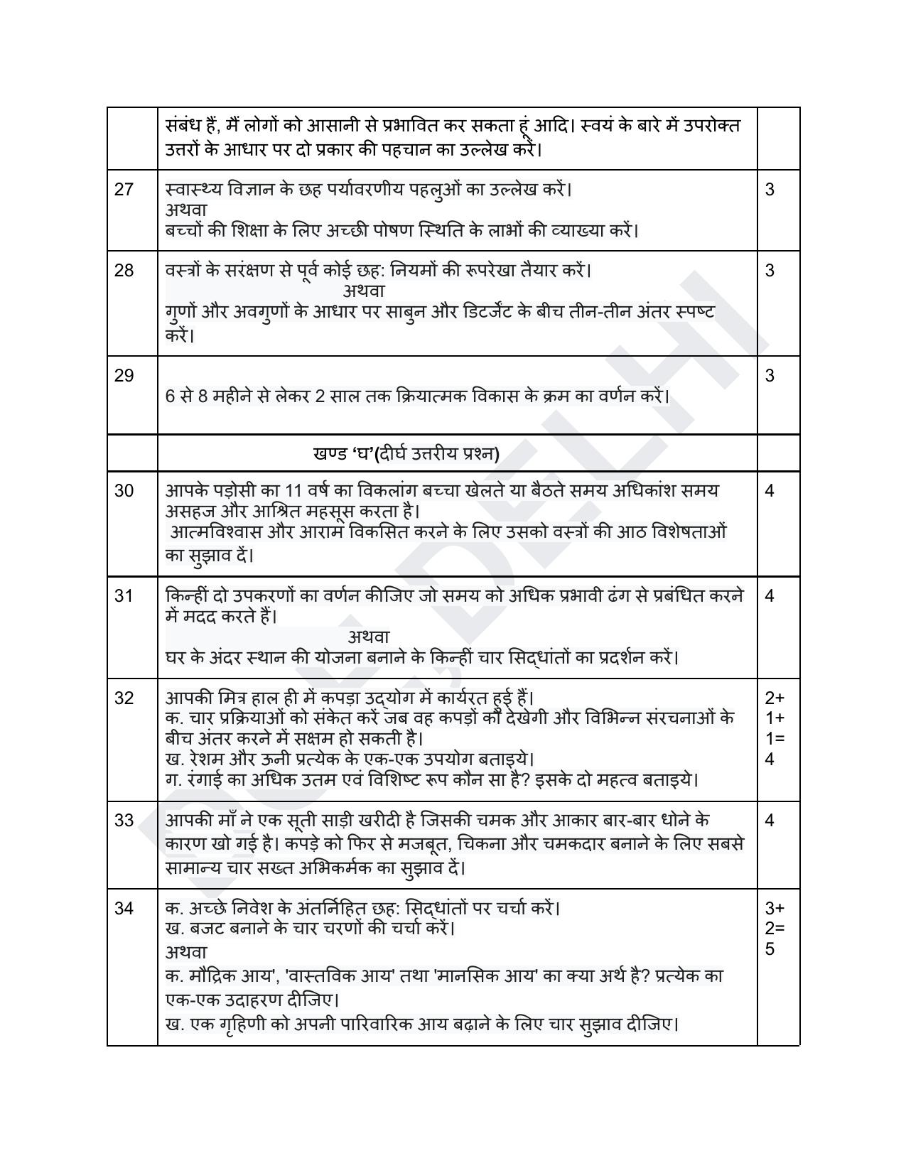 Edudel Class 11 Home Science (Hindi) Practice Papers-1 (2023-24) - Page 7